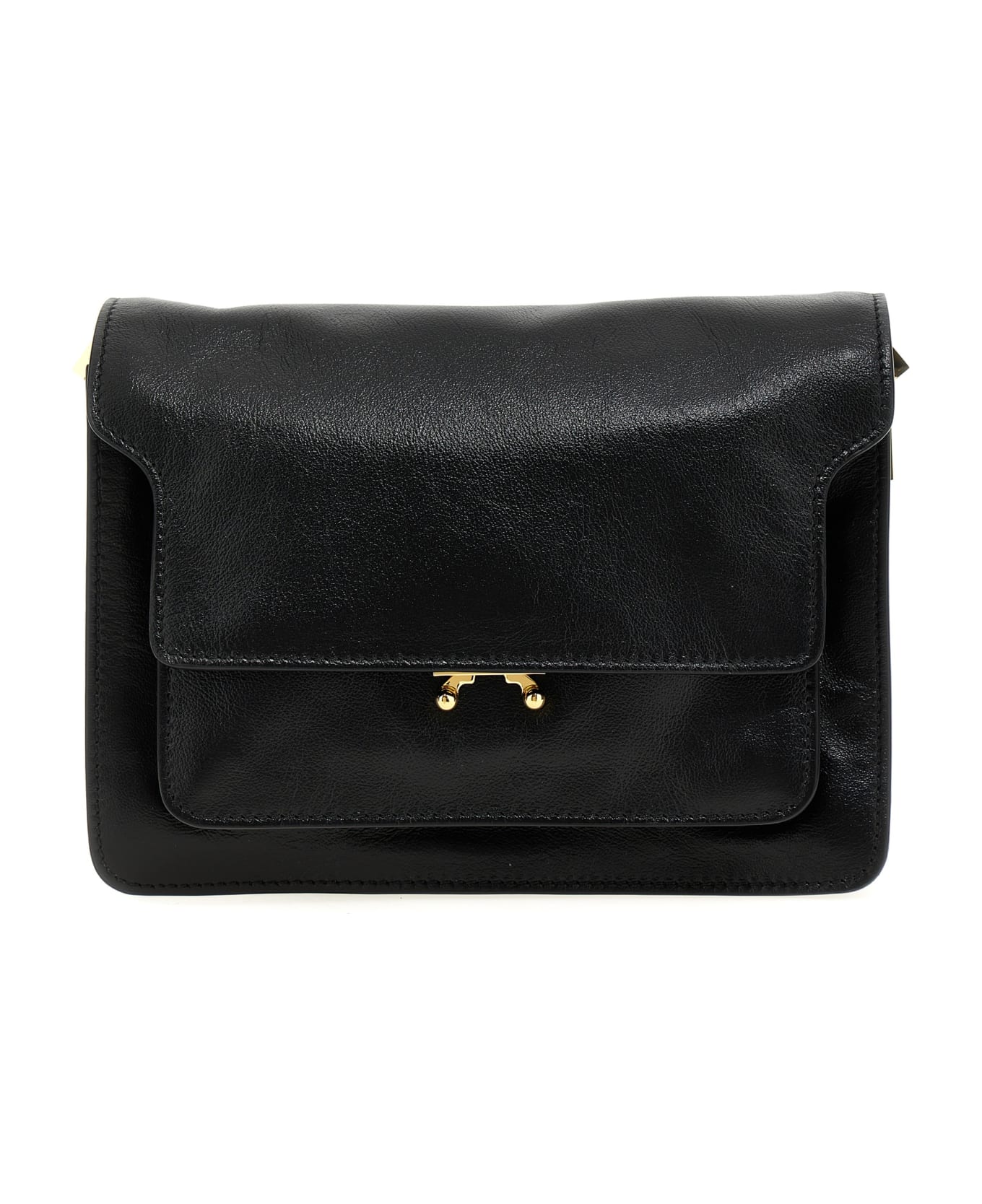 TRUNK SOFT large bag in black leather
