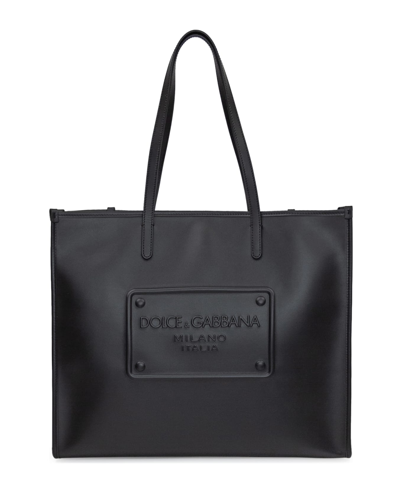 Dolce & Gabbana Black Leather Shopper - Black
