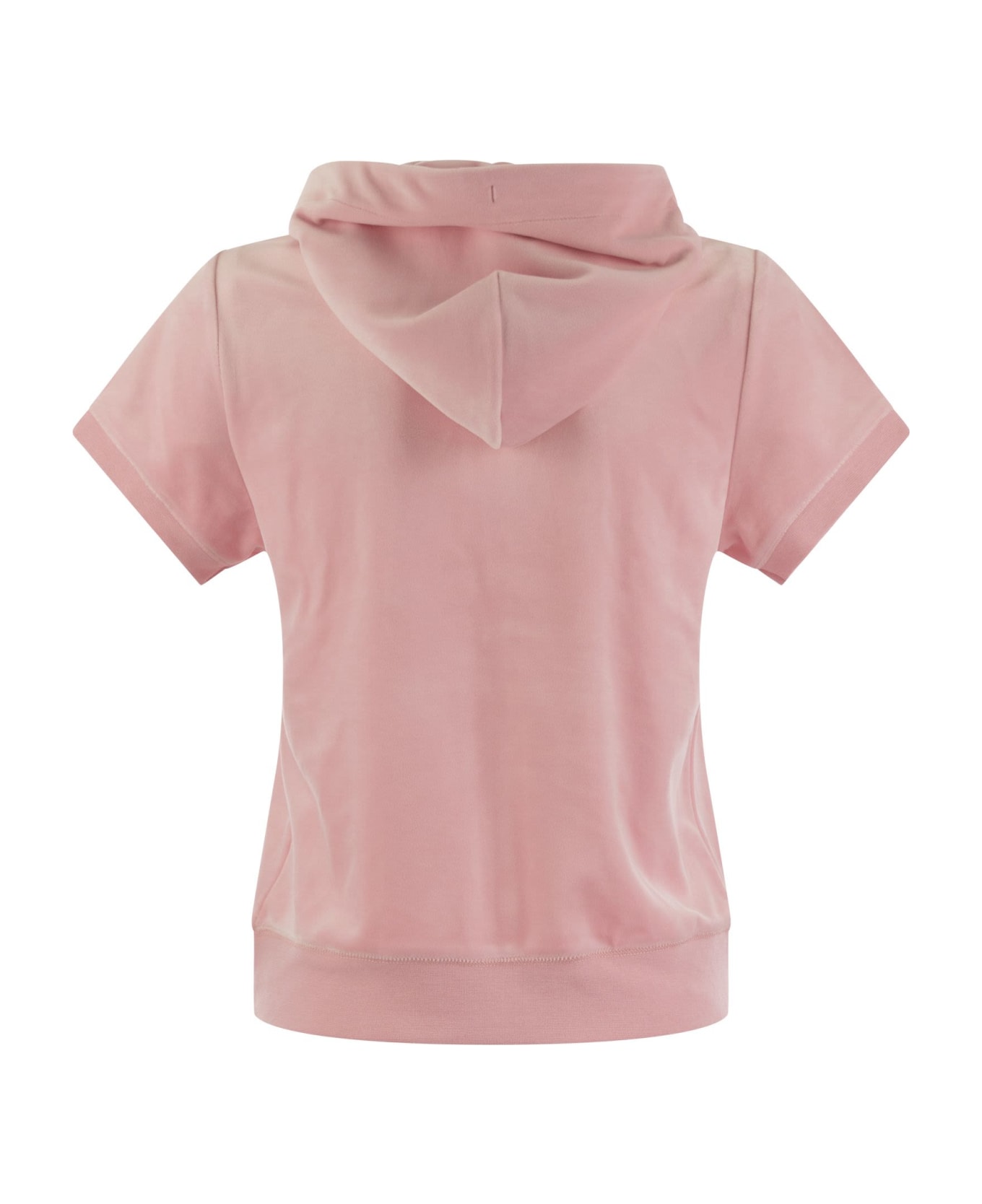 Juicy Couture Short-sleeved Velvet Hoodie - Pink ジャケット