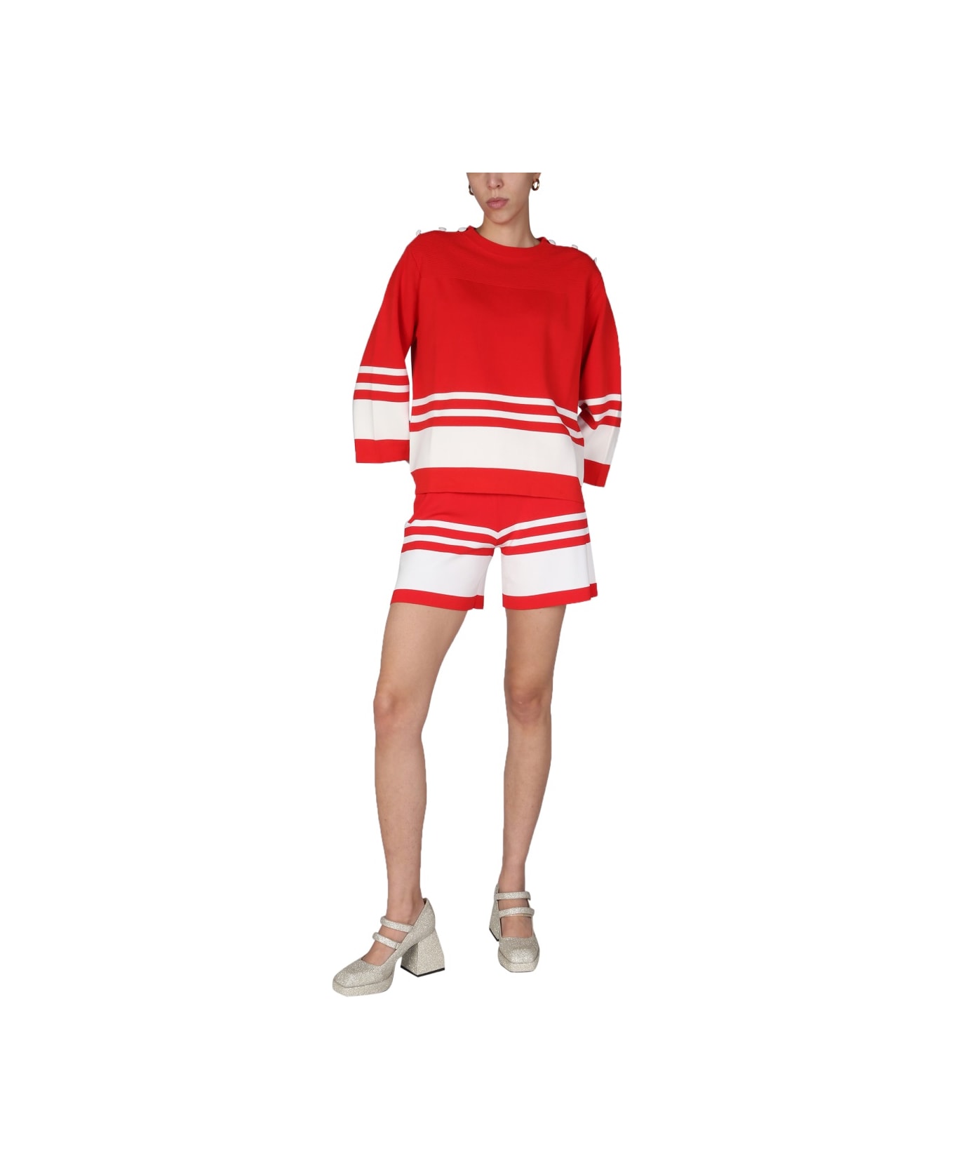 Boutique Moschino "sailor Mood" Shorts - RED