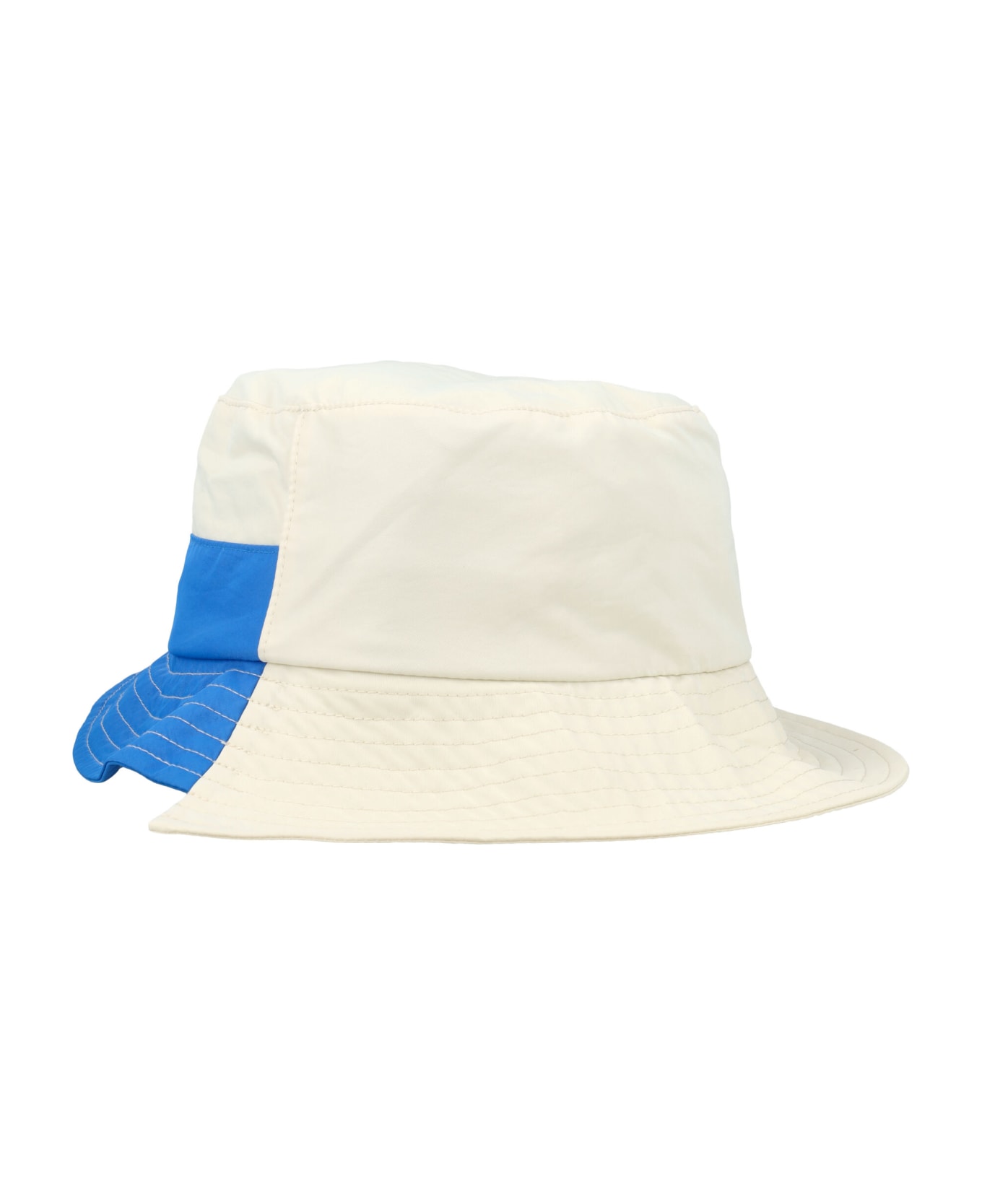 J.W. Anderson Asymmetric Colourblock Bucket Hat - WHITE BLUE