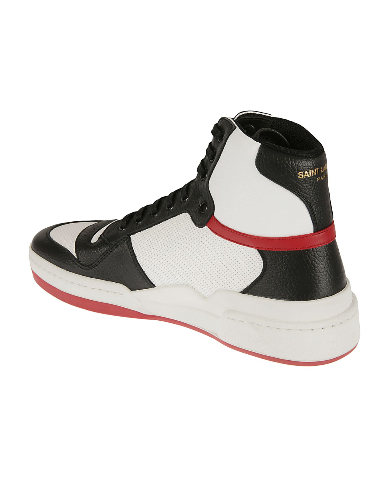 Saint Laurent Sl24 High Top Sneakers - Optic White/Black