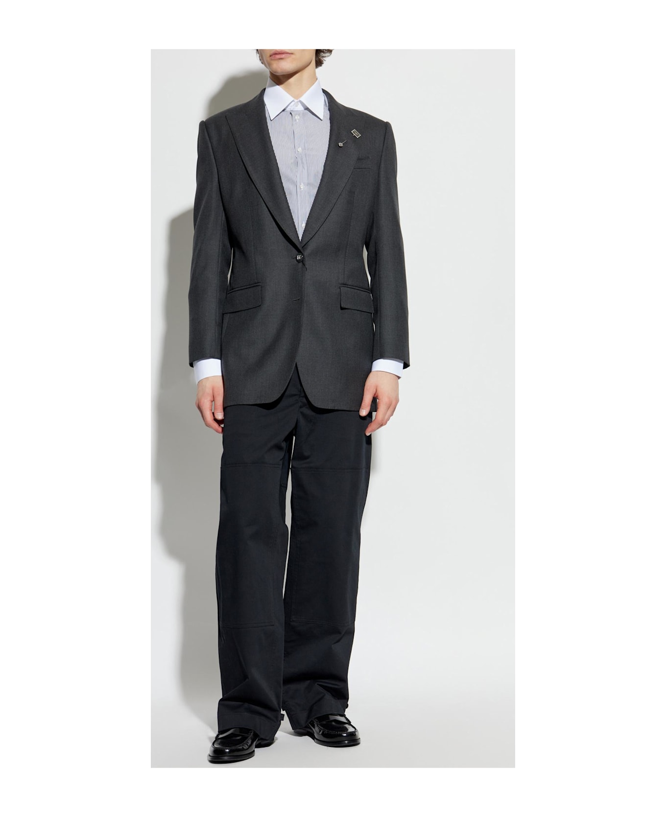 Dolce 
Gabbana Cotton Pants With Stitching - Black ボトムス