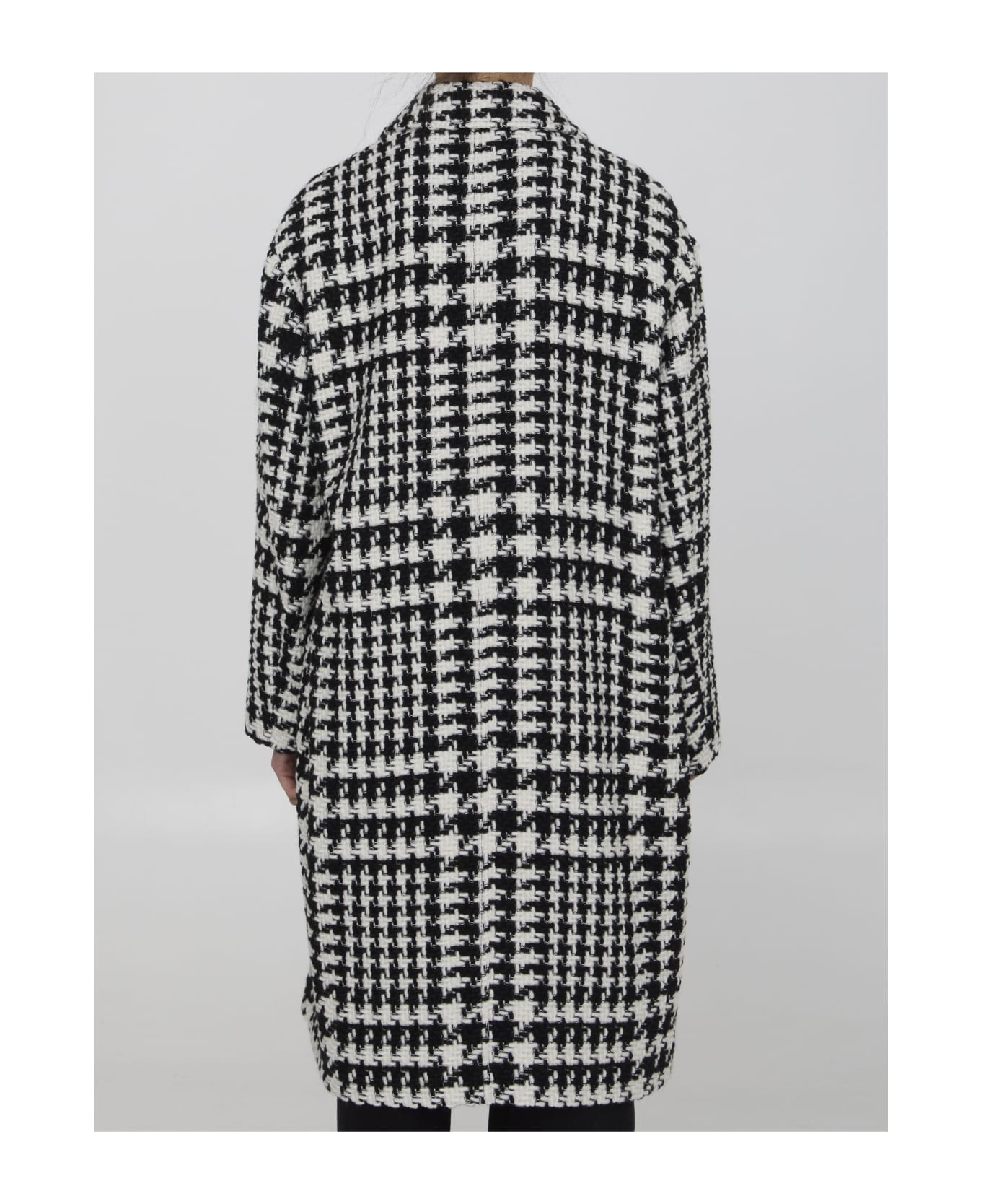 Dolce 
Gabbana Pied De Poule Midi Coat - Multicolor