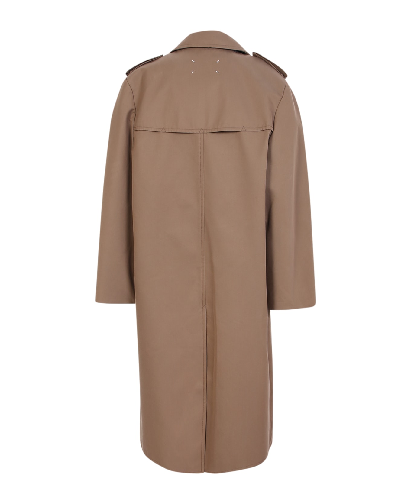 Maison Margiela Double-breasted Cotton Blend Trench Coat - Green