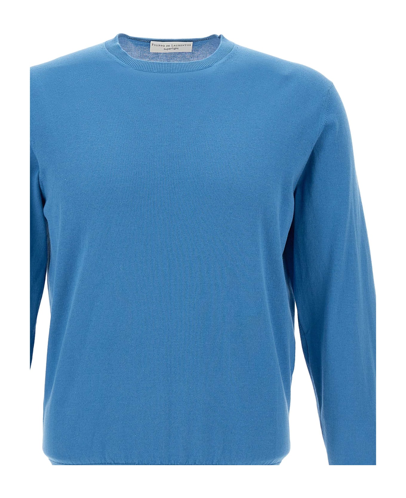 Filippo De Laurentiis Superlight Cotton Sweater - BLUE