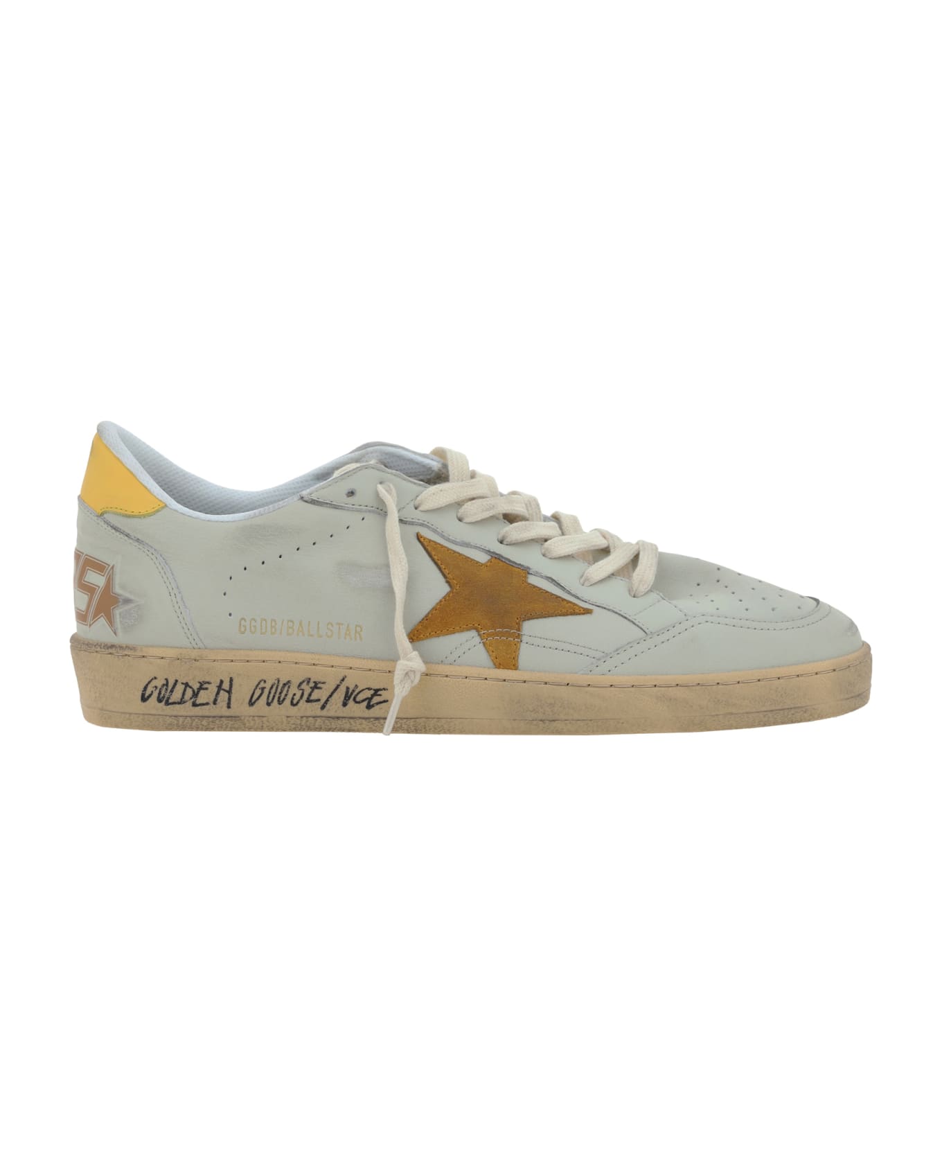 Golden Goose Ballstar Sneakers - White/cathay Spice/mimosa