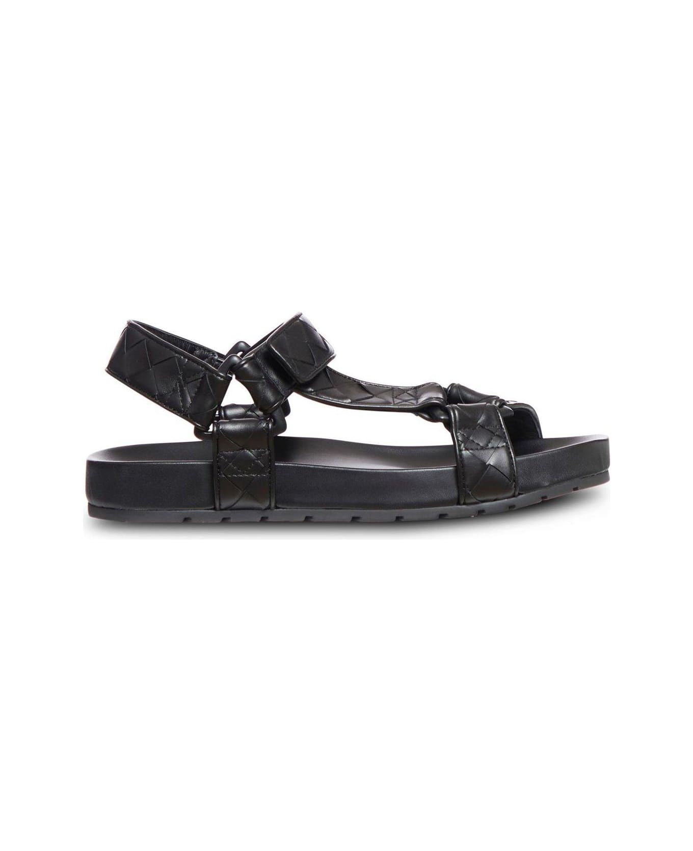 Bottega Veneta Slingback Trip Sandals - Black