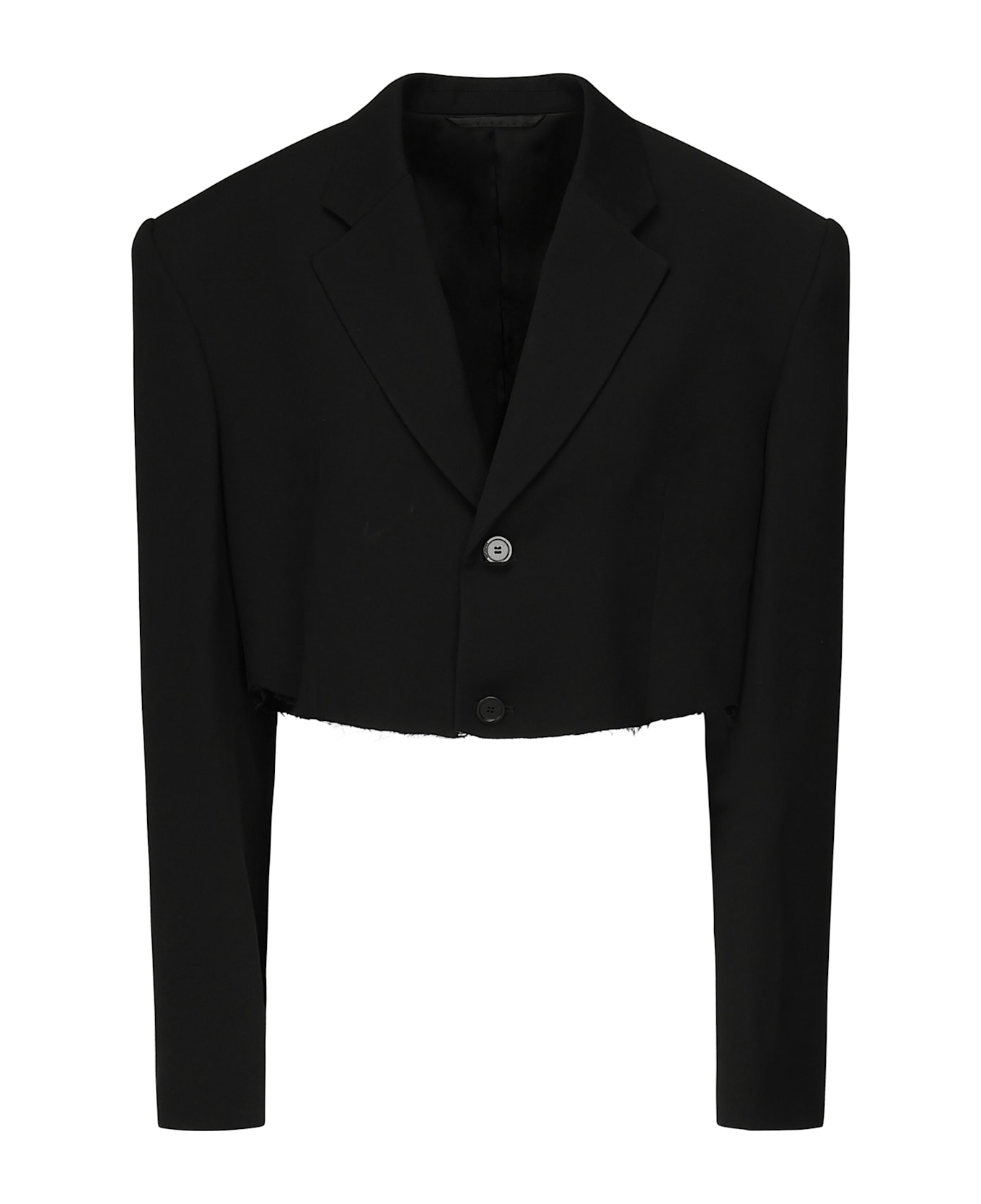 Balenciaga Single-breasted V-neck Jacket - Black