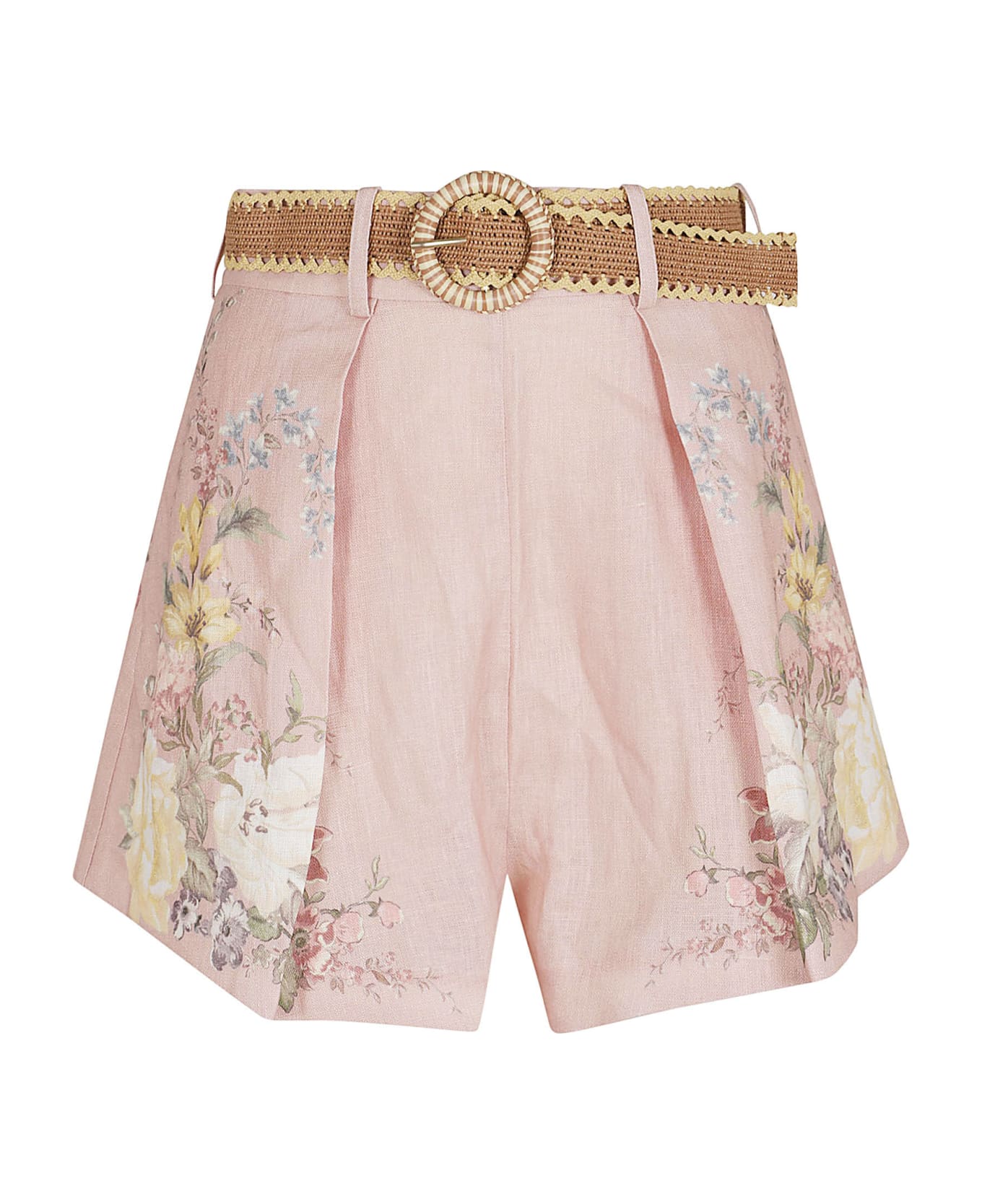 Zimmermann Waverly Tuck Short - Pif Pink Floral