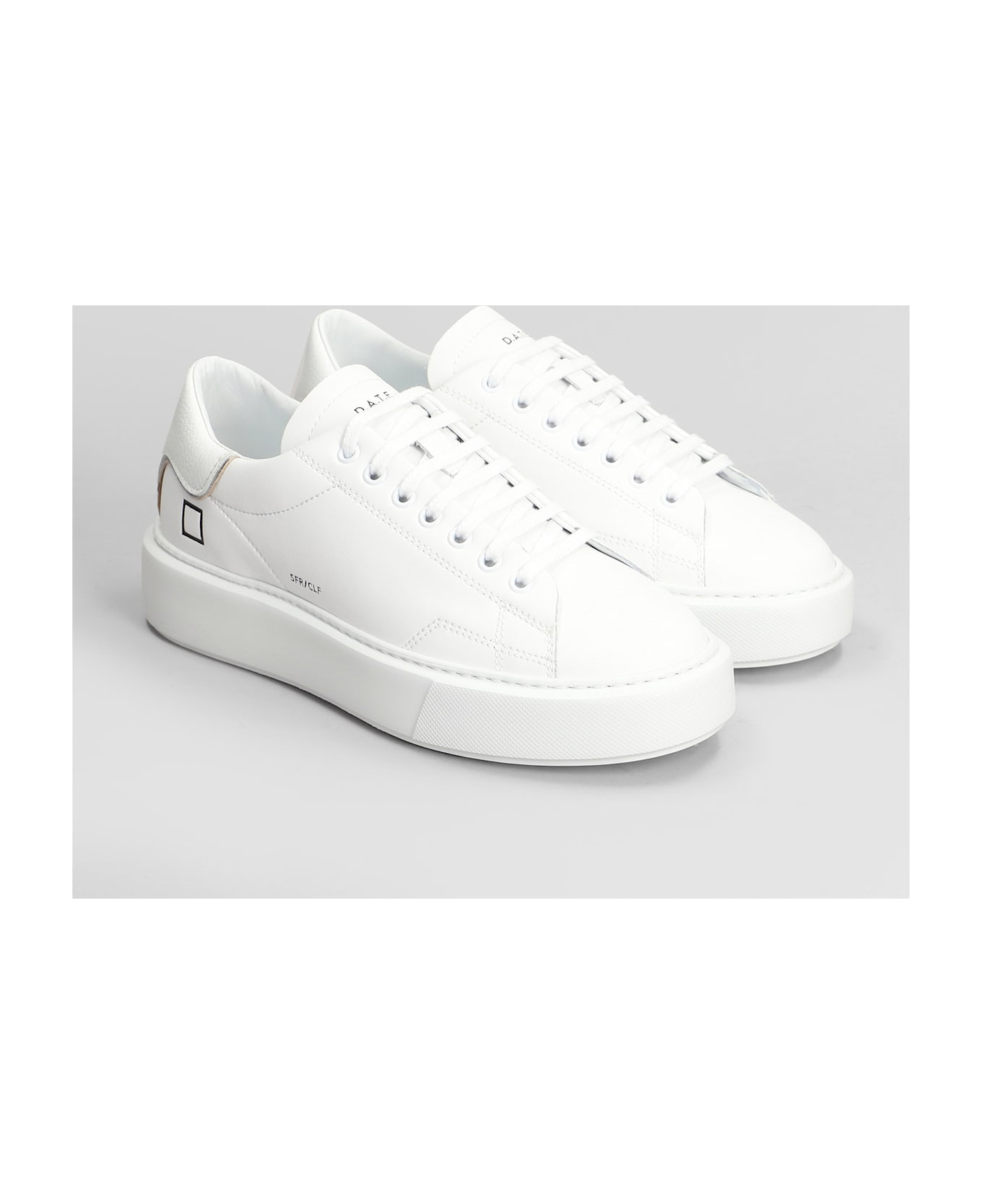 D.A.T.E. Sfera Sneakers In White Leather - white