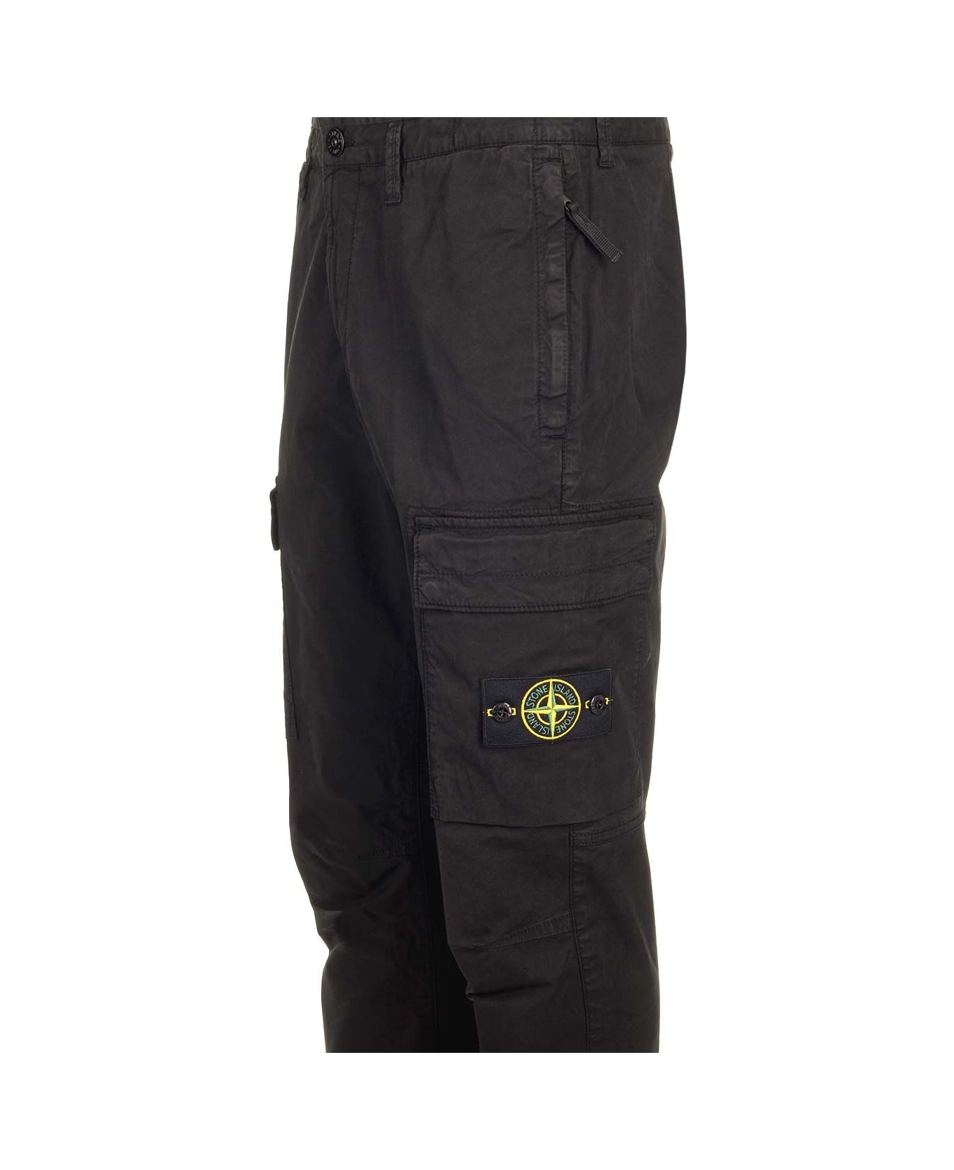 Stone Island Cargo Trousers - Black