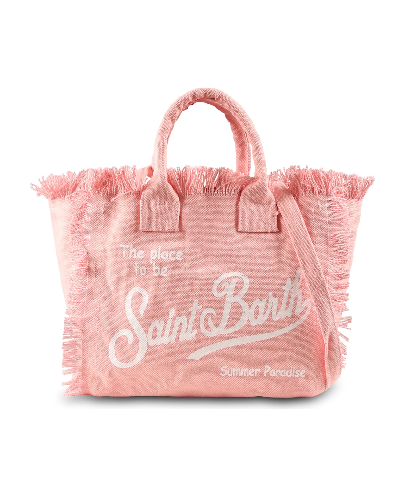 MC2 Saint Barth Pink Beach Bag For Girl With Logo - Pink