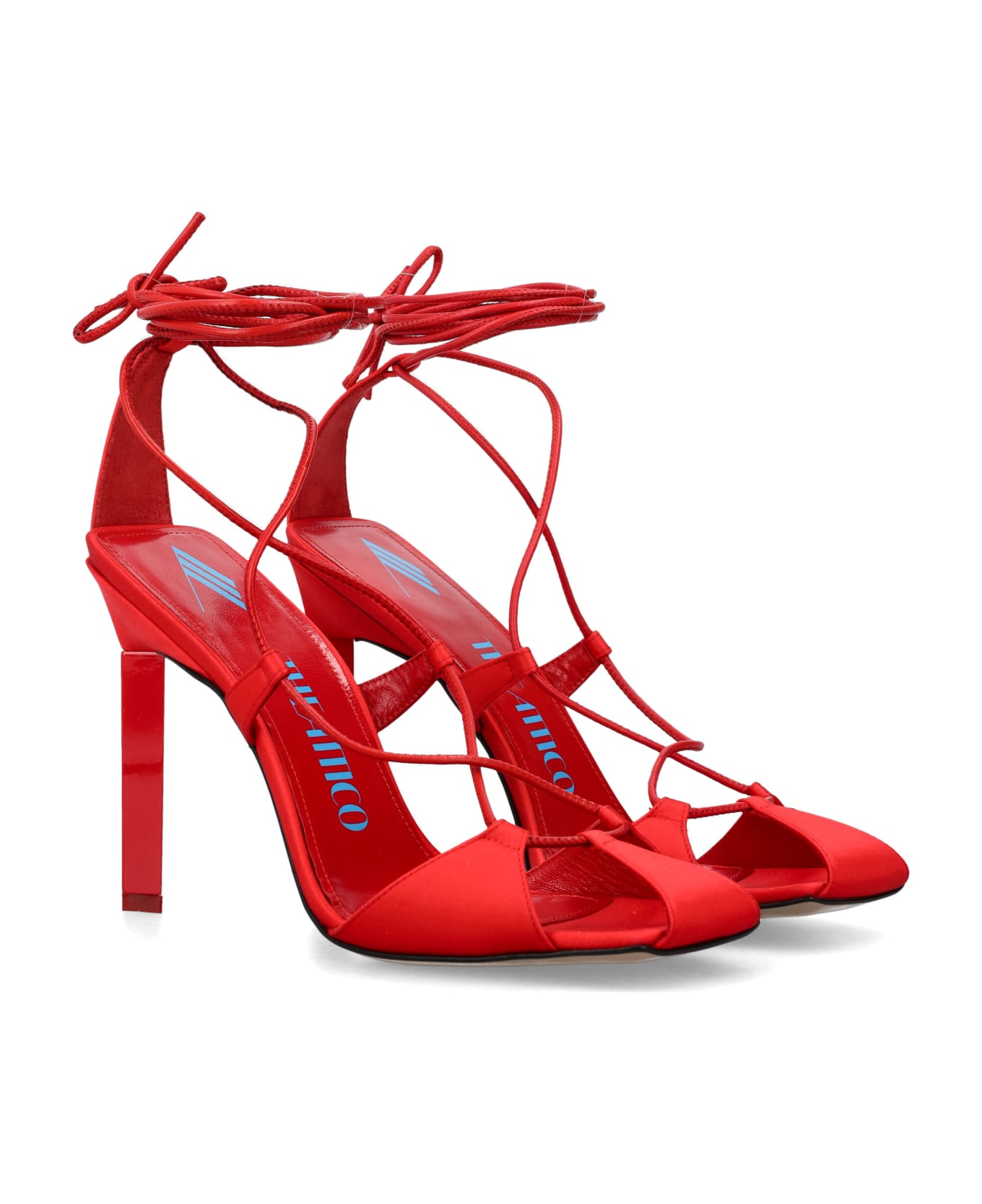 The Attico Adele Lace-up Sandal 105 - RED