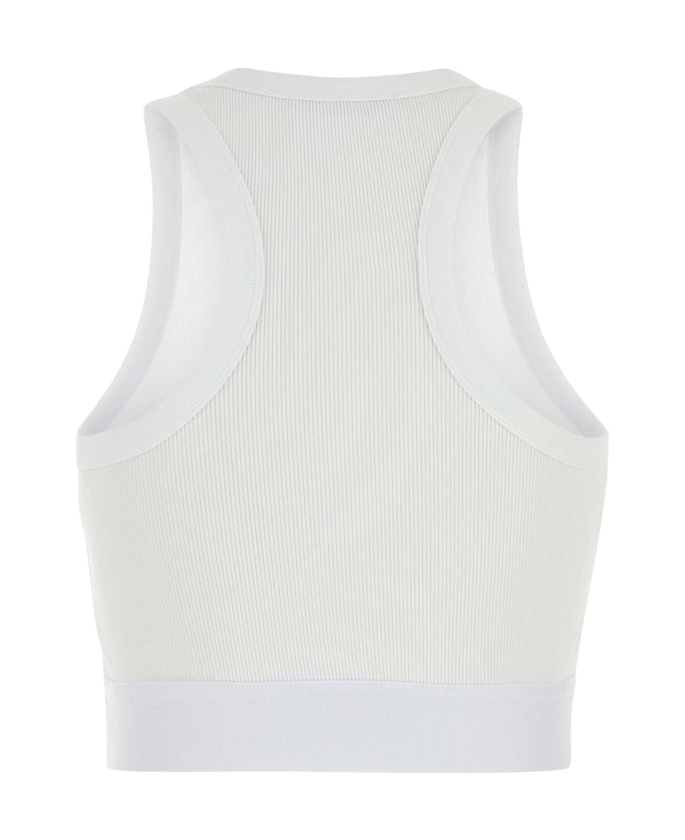 Givenchy White Stretch Cotton Top - White