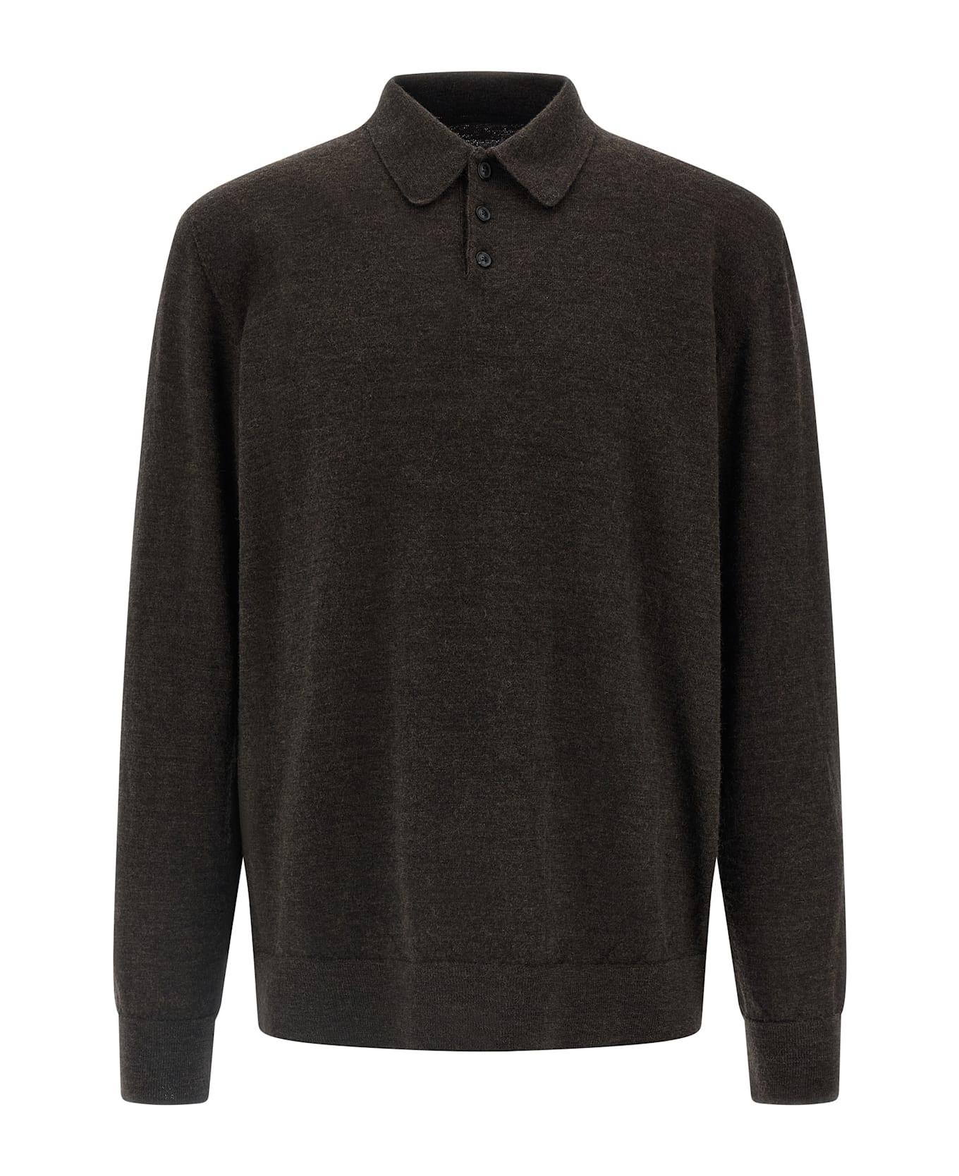 Maison Margiela Suede Patch Polo Shirt - Brown