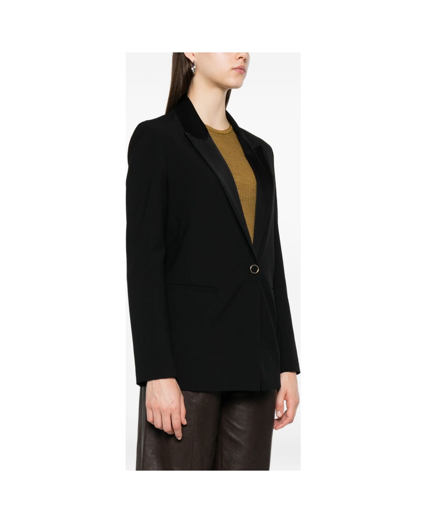 Forte_Forte Wool Blend Single-breasted Jacket - Black