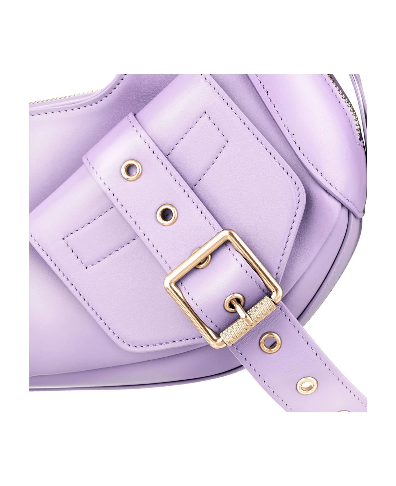 Biasia Lilac Leather Y2k Shoulder Bag - Lilla