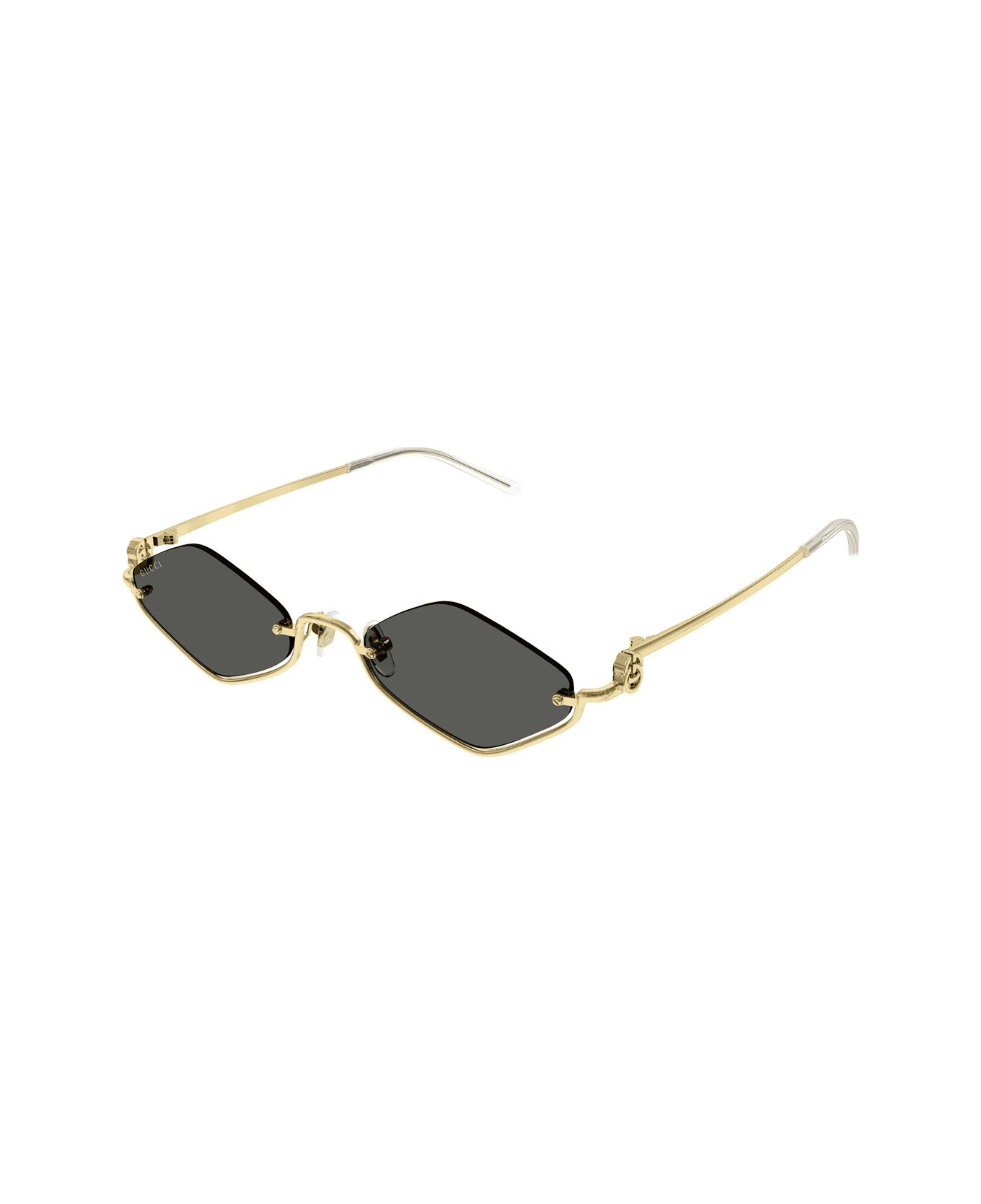 Gucci Eyewear Gg1604s Linea Gg Logo 001 Gold Grey Sunglasses - Oro サングラス
