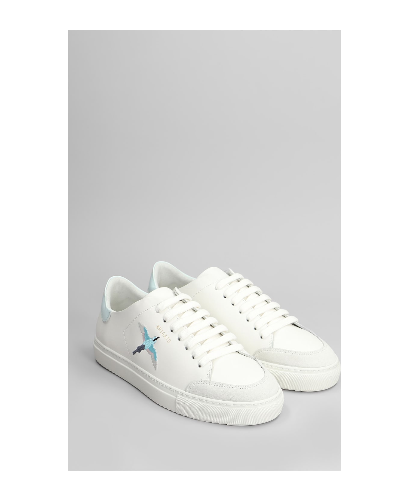 Axel Arigato Clean 90 Sneakers In White Suede And Leather - white