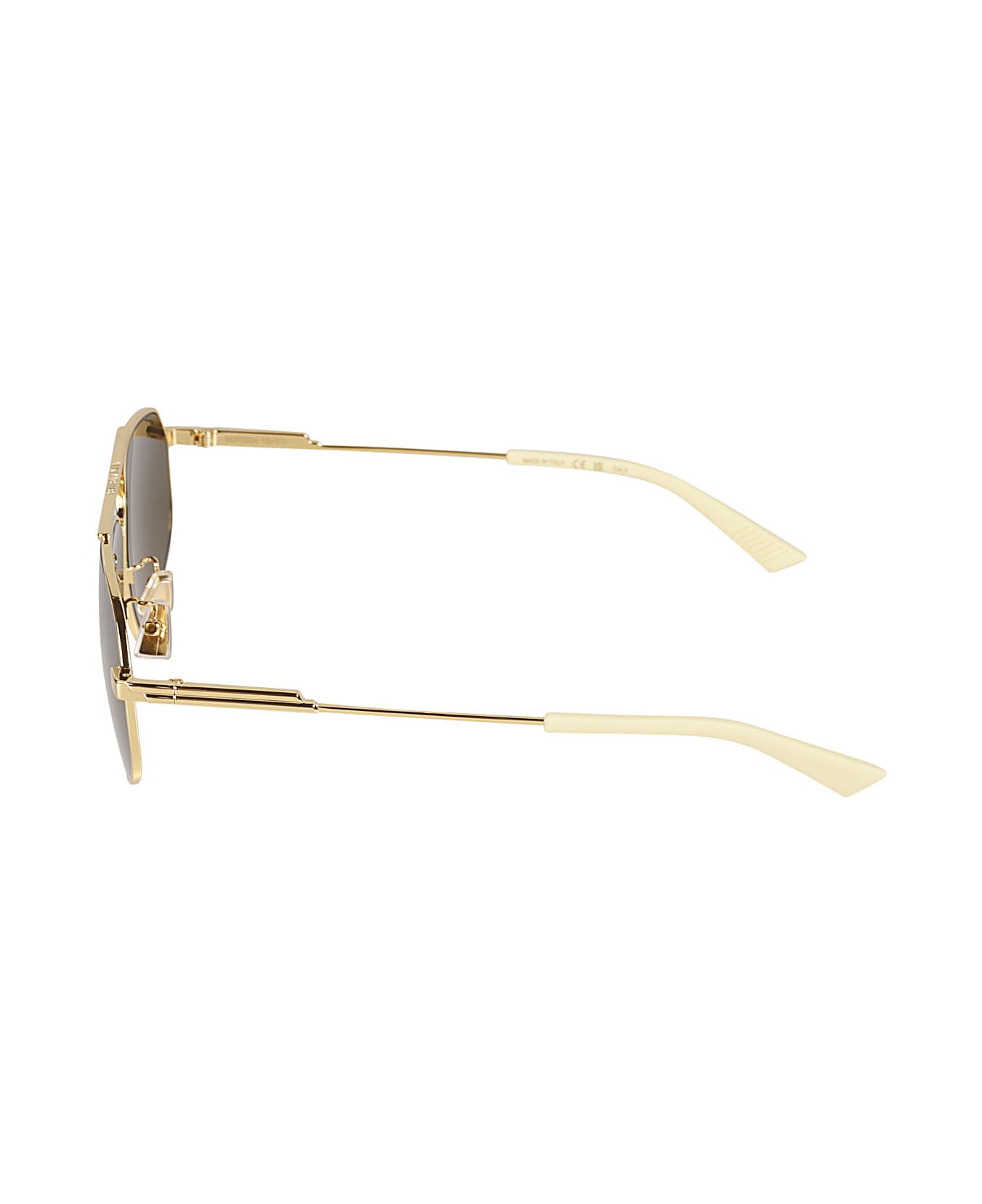 Bottega Veneta Eyewear Gold-tone Aviatore Style the Sunglasses - Gold/Brown