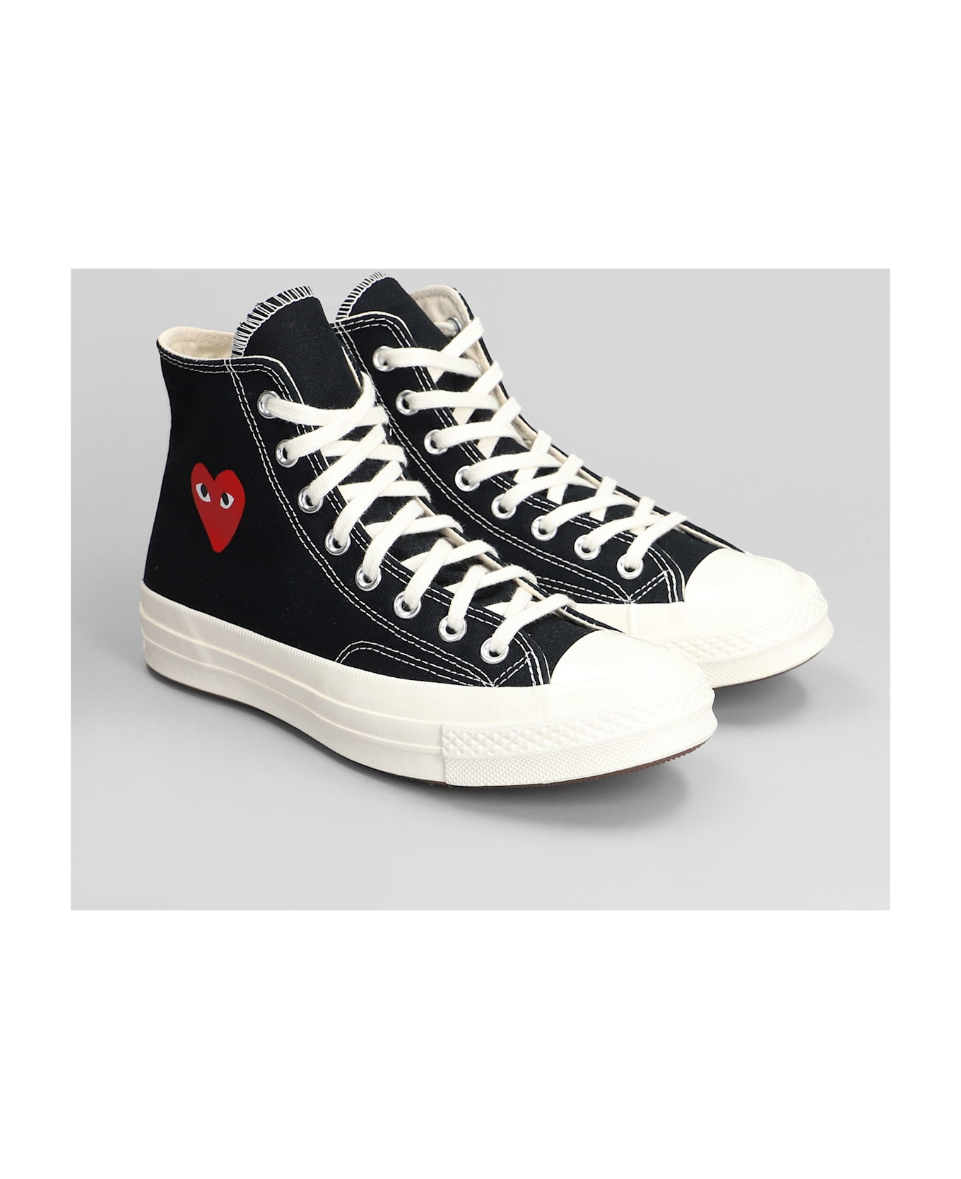 Comme des Garçons Play Chuck 70 Cdg High Sneakers In Black Cotton - black
