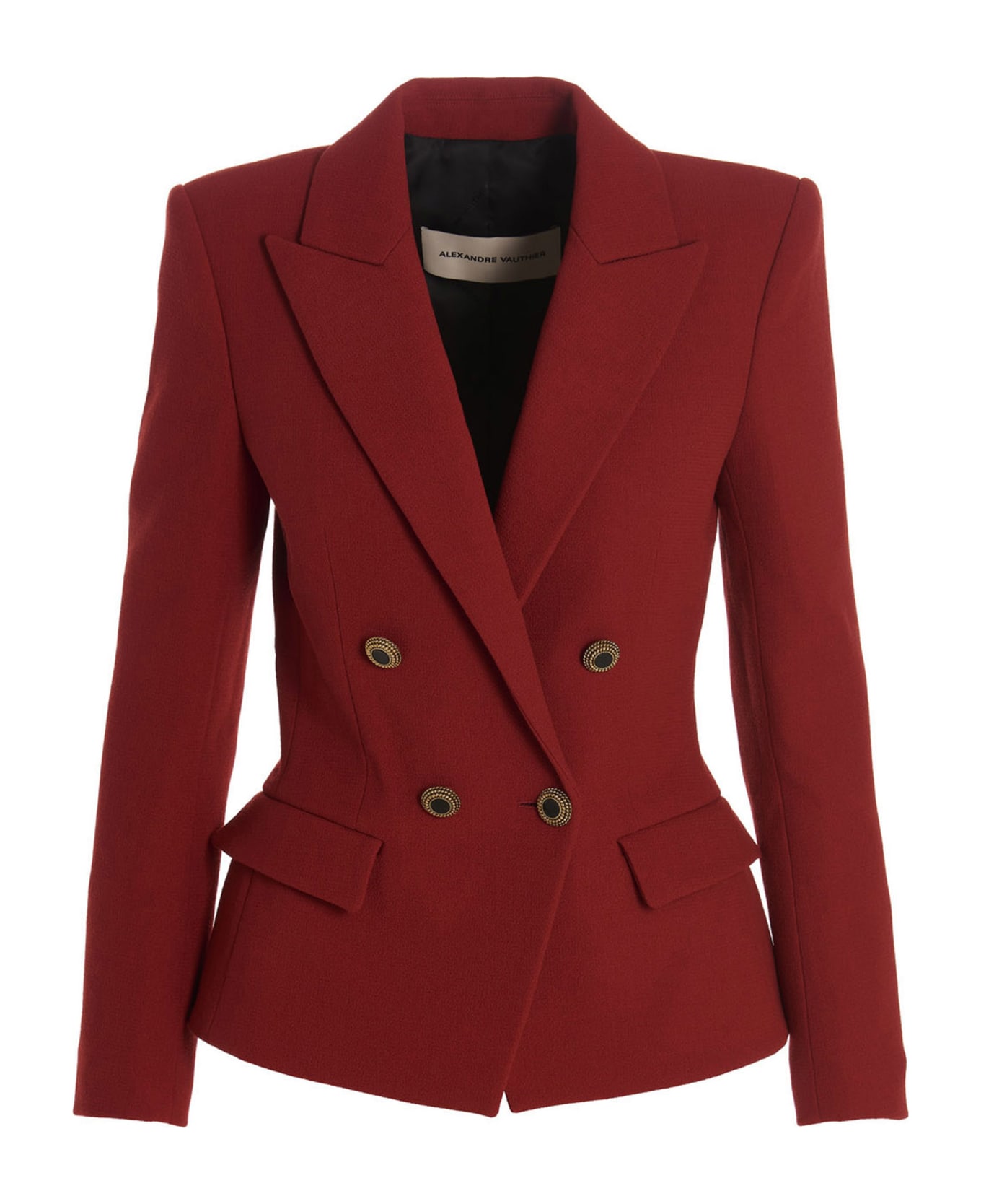Alexandre Vauthier Double-breasted Wool Blazer Jacket - Red
