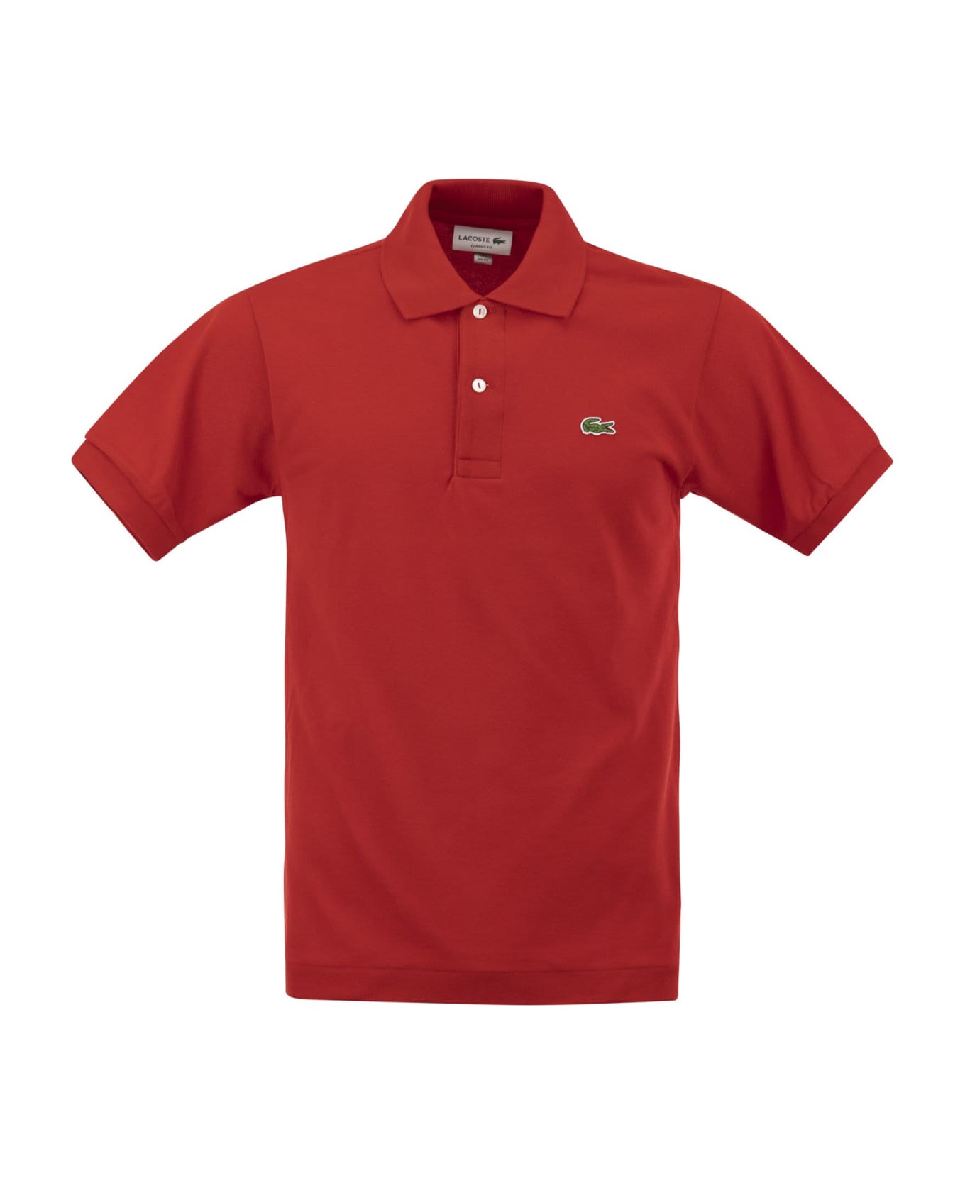 Lacoste Classic Fit Cotton Pique Polo Shirt - Red