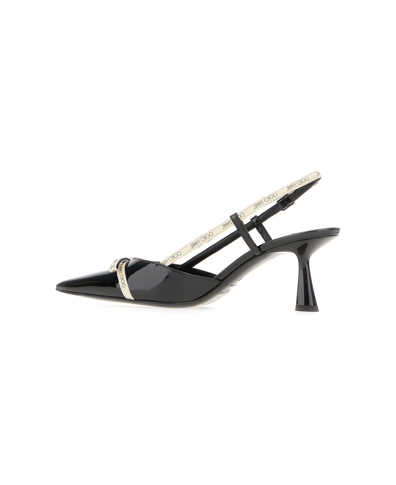 Jimmy Choo Black Leather Camila Pumps - BLACK BUTTERMILK BLACK