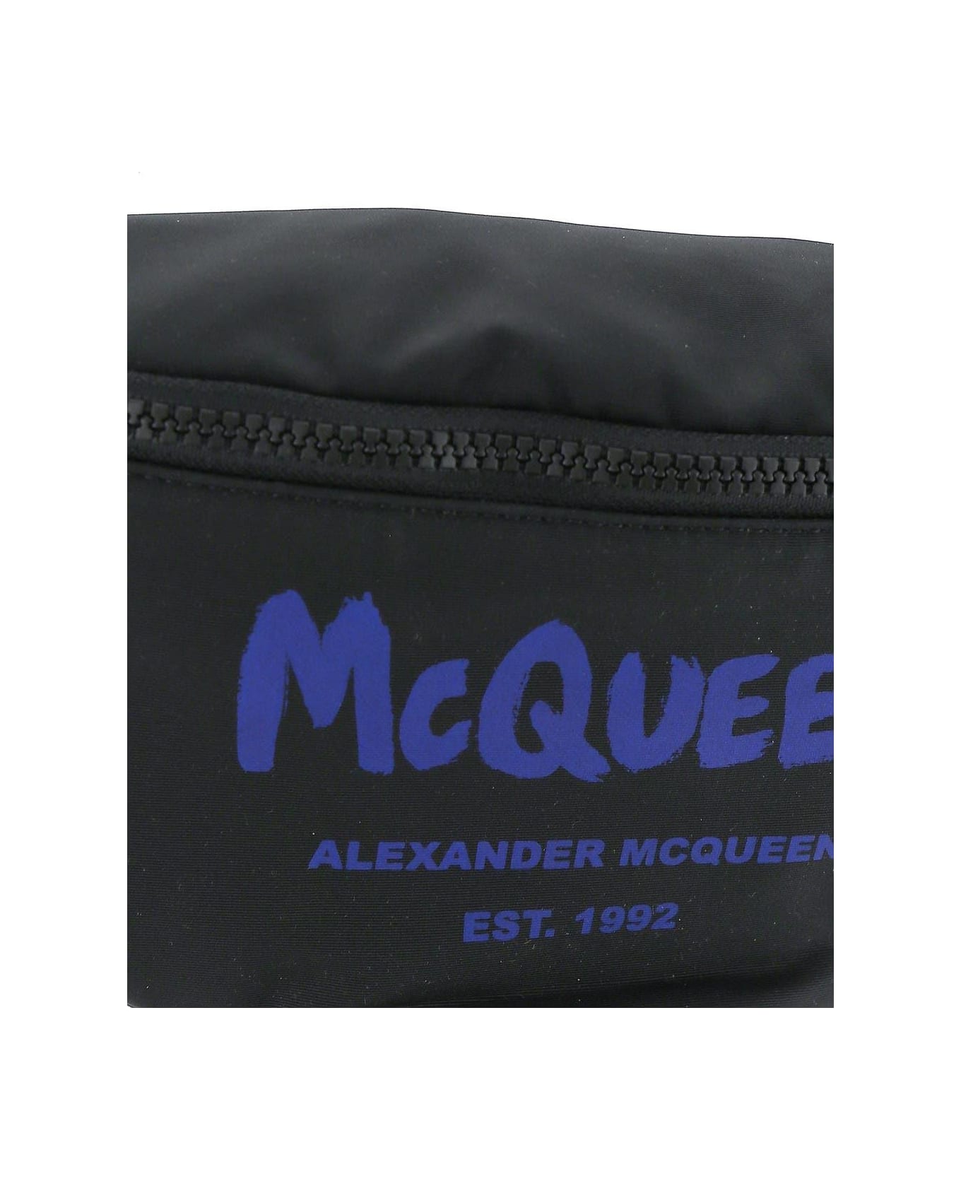 Alexander McQueen Black Graffiti Belt Bag - Black ベルトバッグ