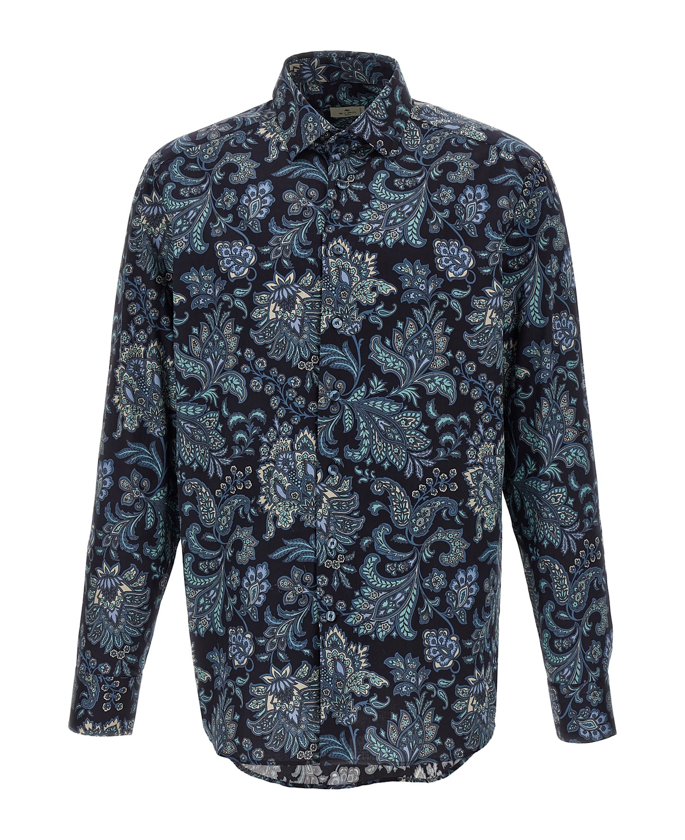 Etro Floral Paisley Cotton Shirt - Blue