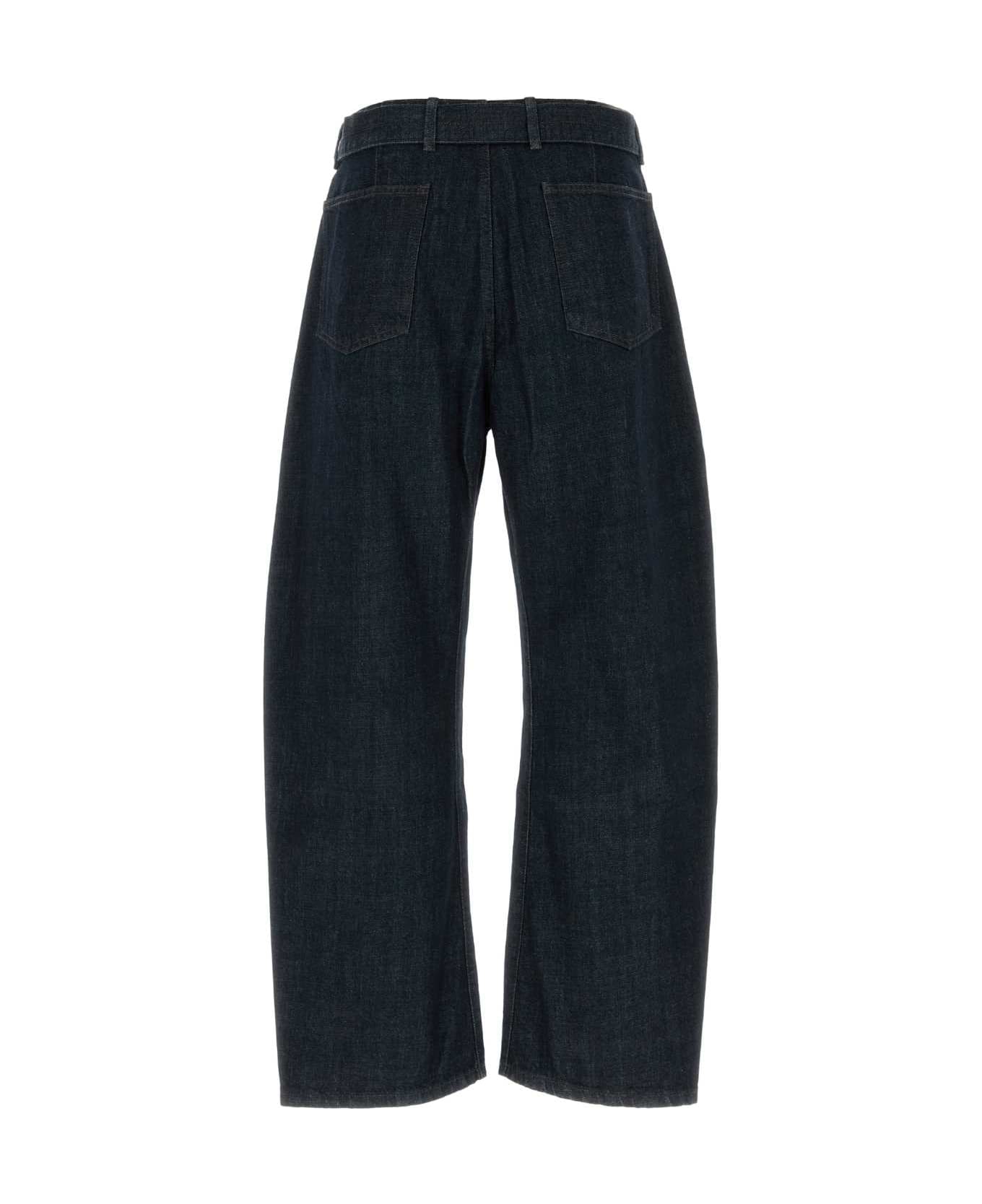Lemaire Denim Wide-leg Twisted Belted Jeans - DENIMINDIGO