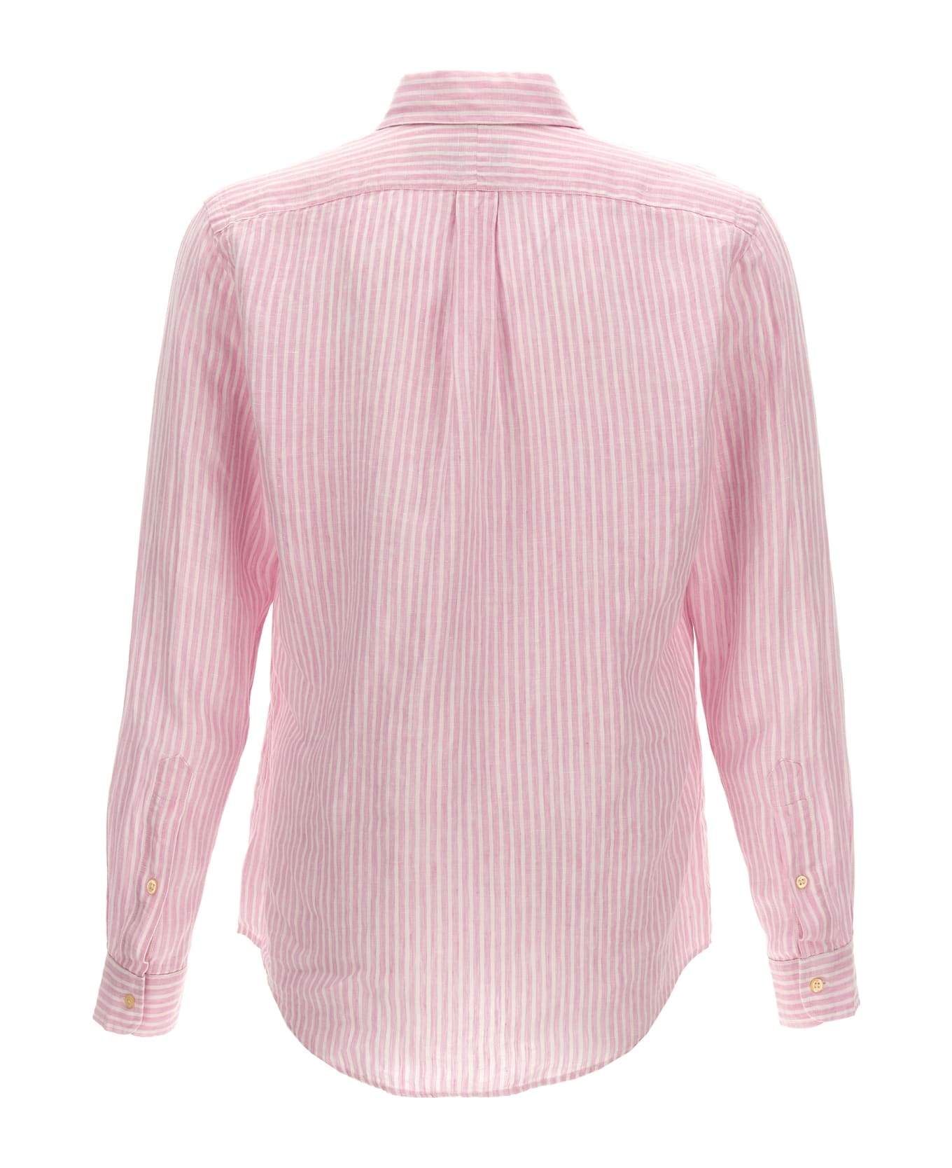 Polo Ralph Lauren Striped Linen Shirt - PINKWHITE