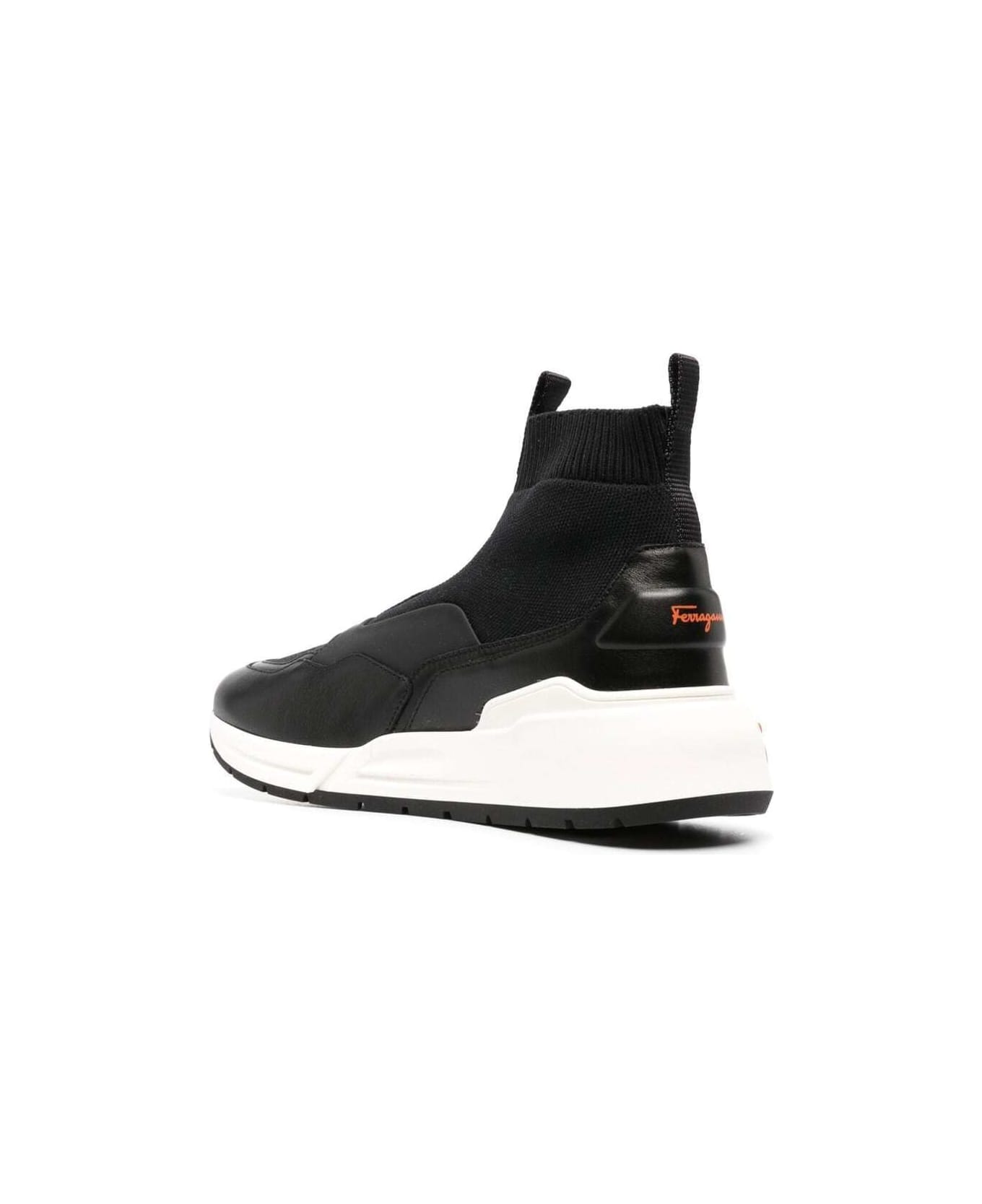 Ferragamo Black Cosma Sock High-top Sneakers Woman - Black