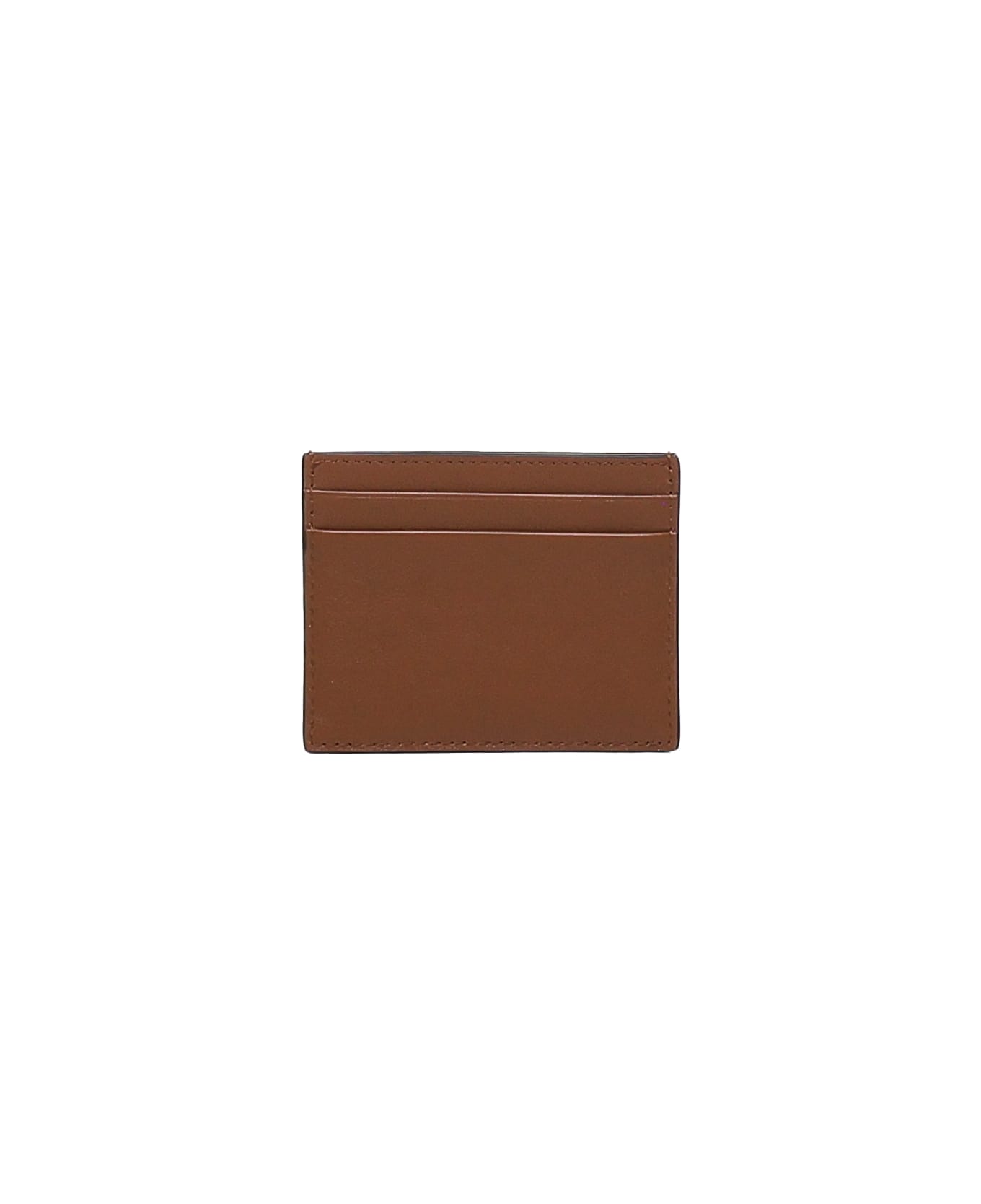 Valentino Garavani Calfskin Card Holder - TOBACCO 財布