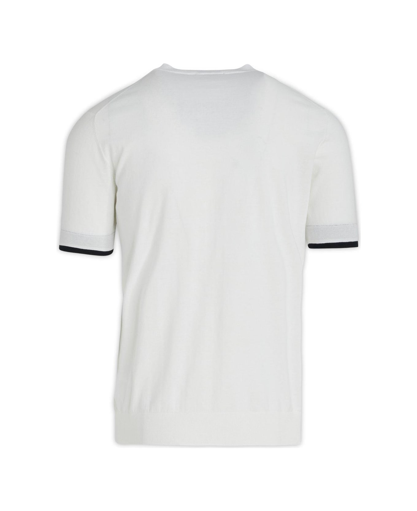 Paolo Pecora Short-sleeved Knitted T-shirt - Bianco