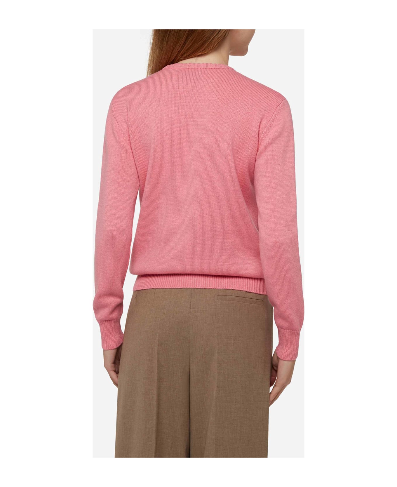 MC2 Saint Barth Woman Pink Sweater New Queen St. Moritz Postcard Print - PINK