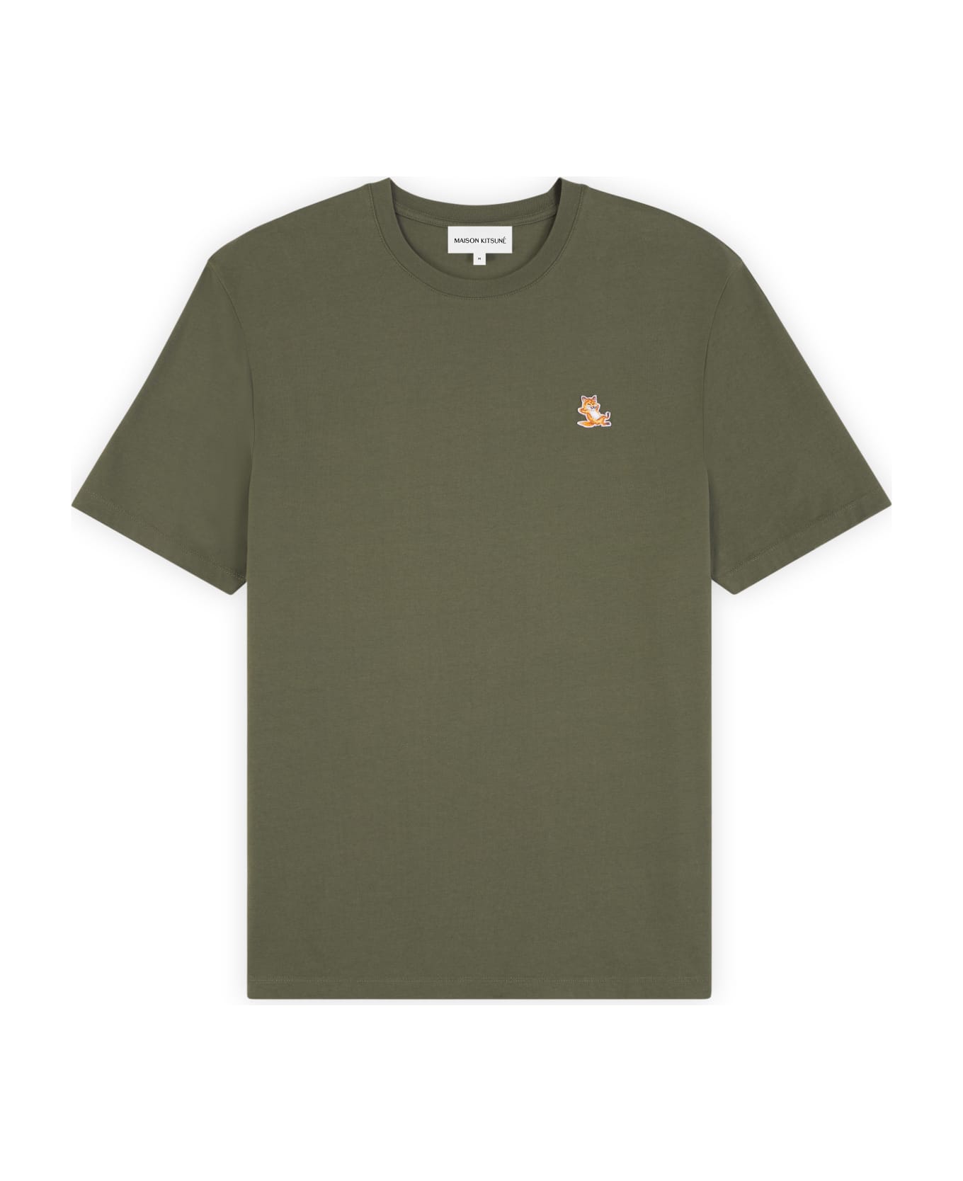 Maison Kitsuné Chillax Fox Patch Regular Tee Shirt - Military Green