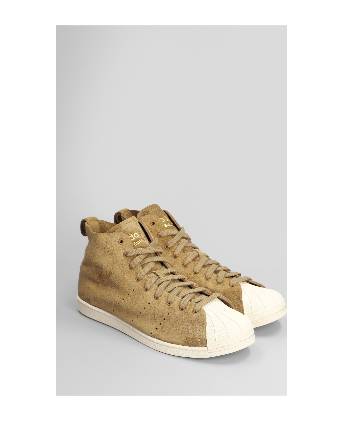 Adidas Originals by Wales Bonner Superstar Hi Sneakers In Brown Suede - brown