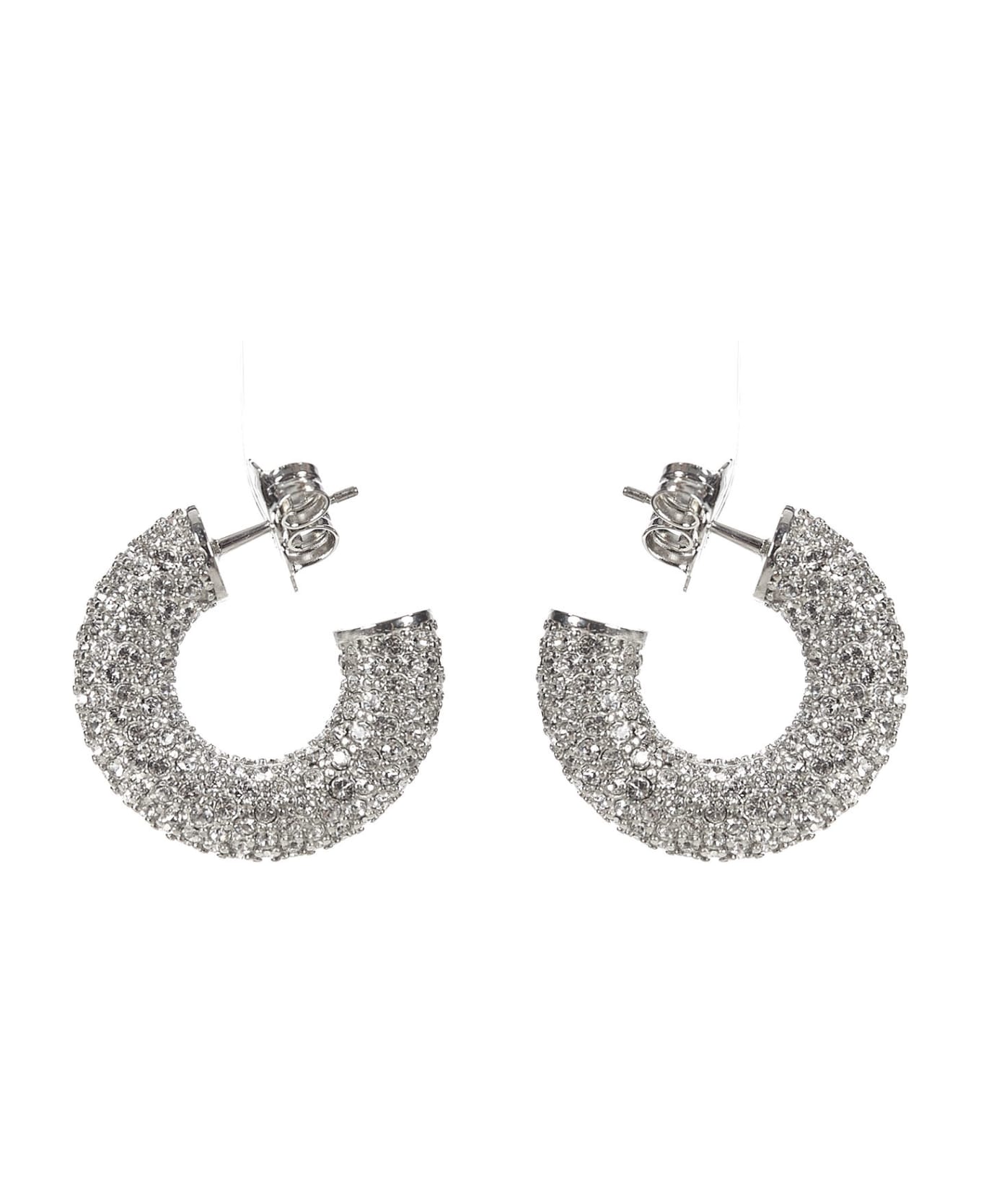 Amina Muaddi Cameron Mini Earrings - Silver