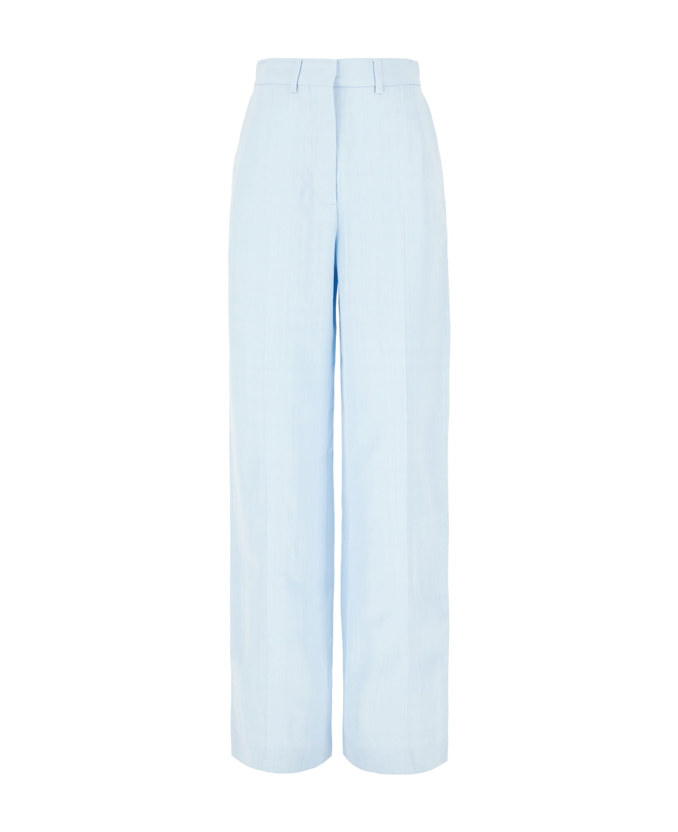 Casablanca Pastel Light Blue Viscose Blend Pants - LIGHT BLUE