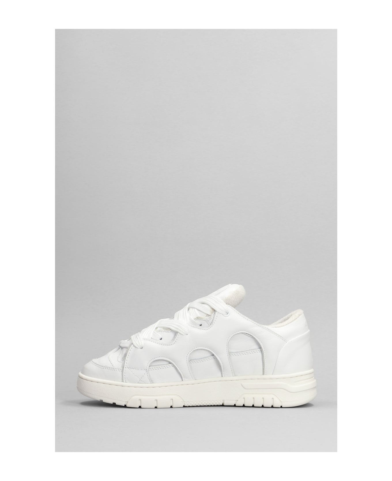Paura Santha 1 Sneakers In White Leather - white