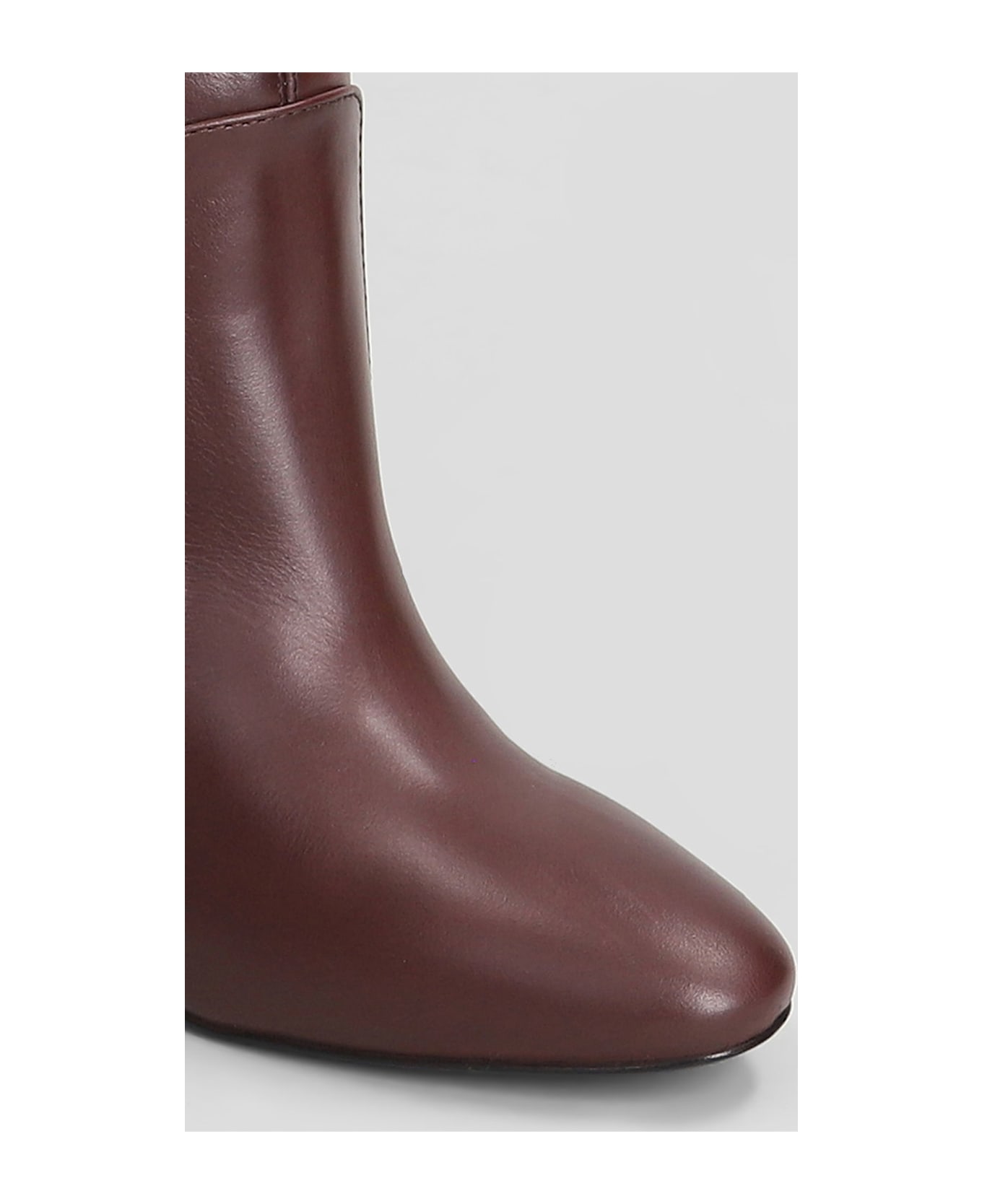 Via Roma 15 High Heels Boots In Bordeaux Leather - bordeaux