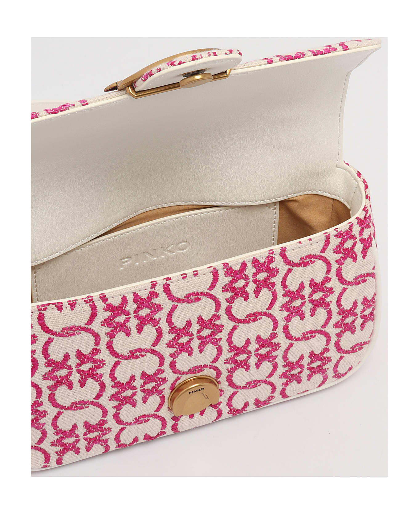 Pinko Love One Mini Shopping Bag - BEIGE