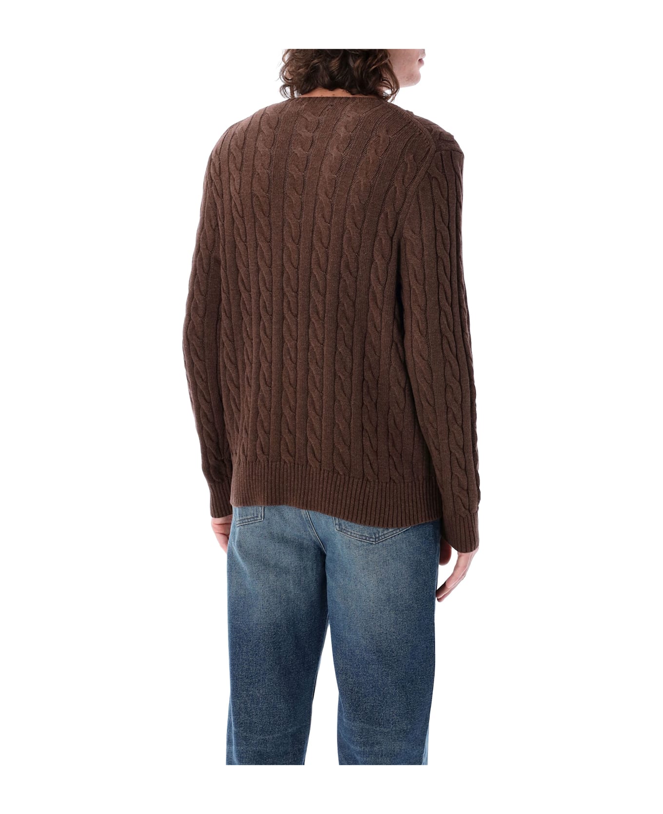 Polo Ralph Lauren Cable Knit Sweater - DARK ROAST