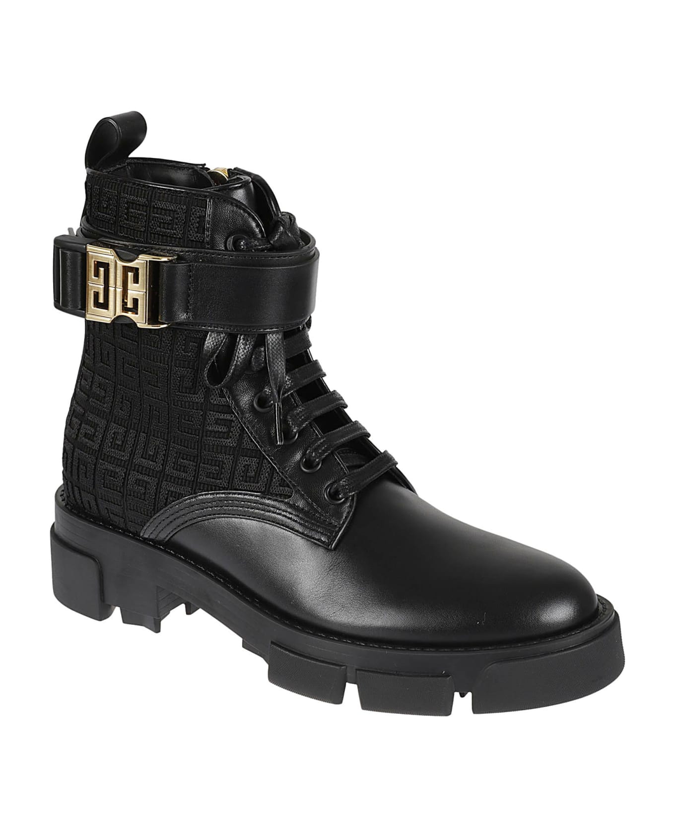 Givenchy Leather Logo Boots - Black