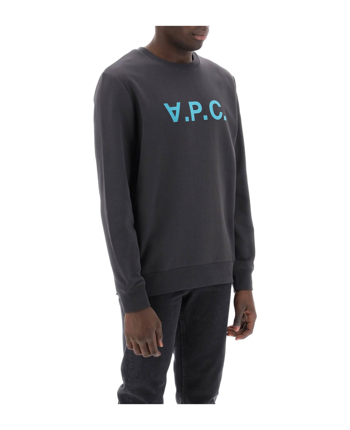 A.P.C. Flock V.p.c. Logo Sweatshirt - ANTHRACITE (Grey) フリース