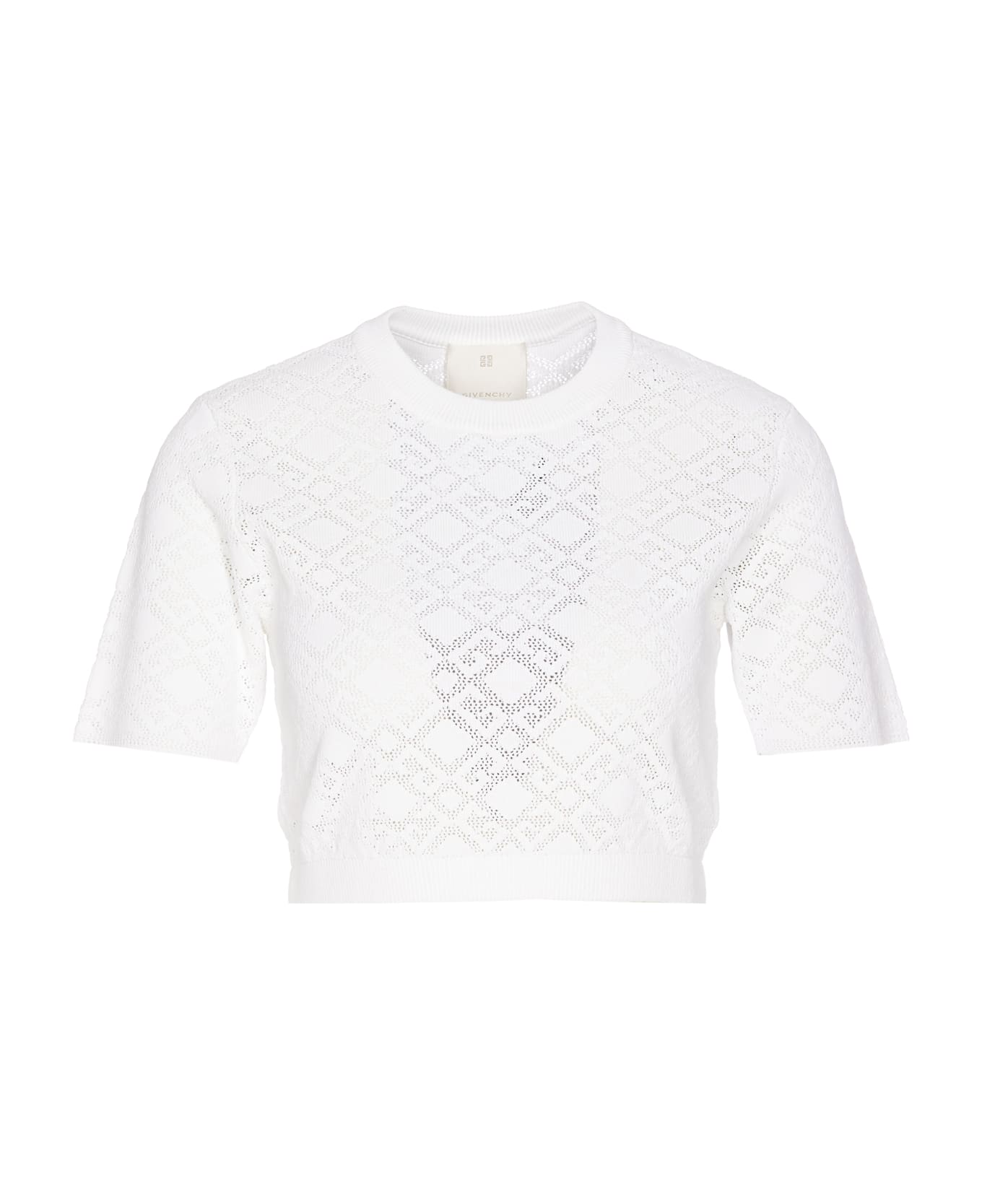 Givenchy Cropped Monogram Top - White