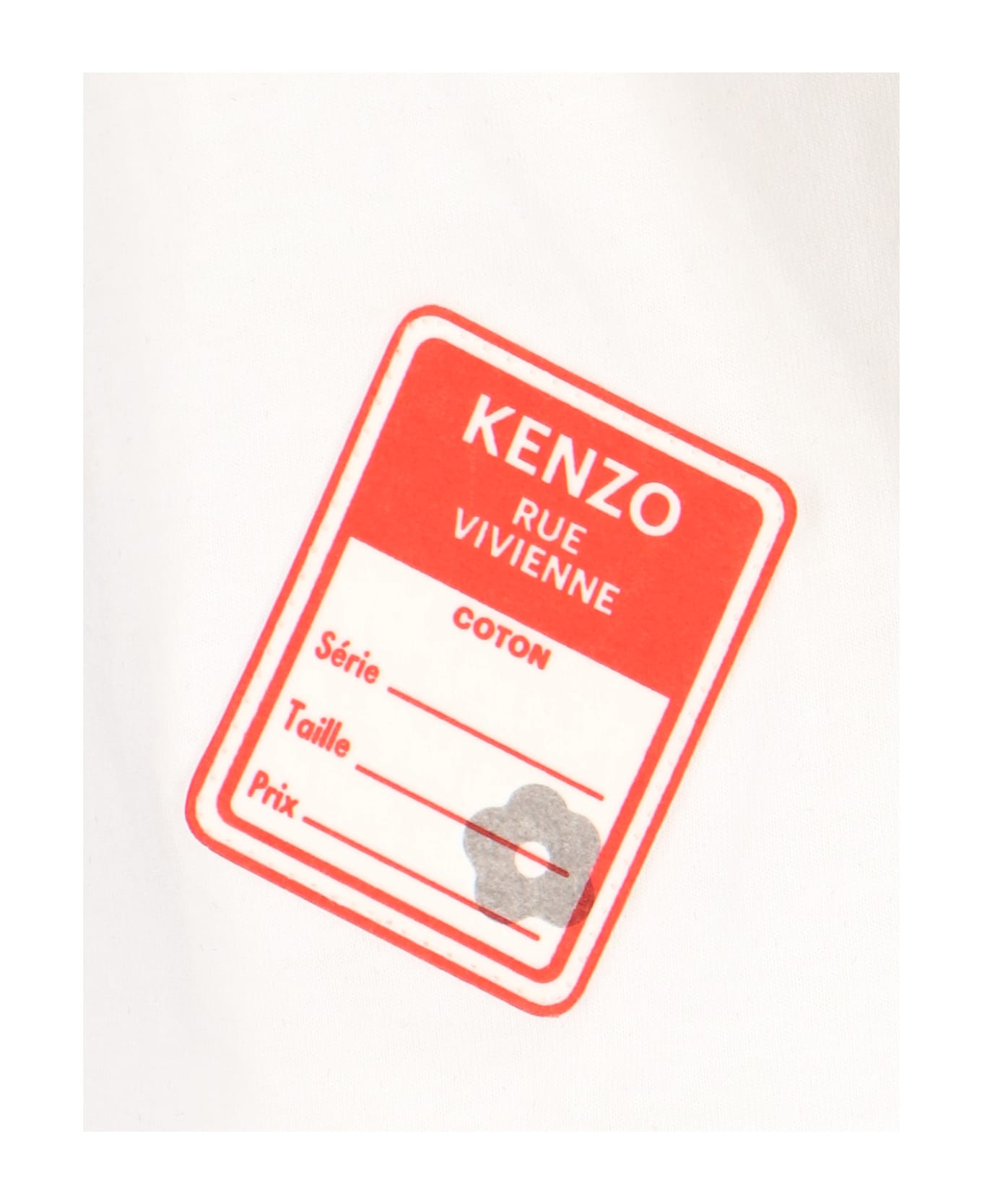 Kenzo Printed Cotton T-shirt - Cream