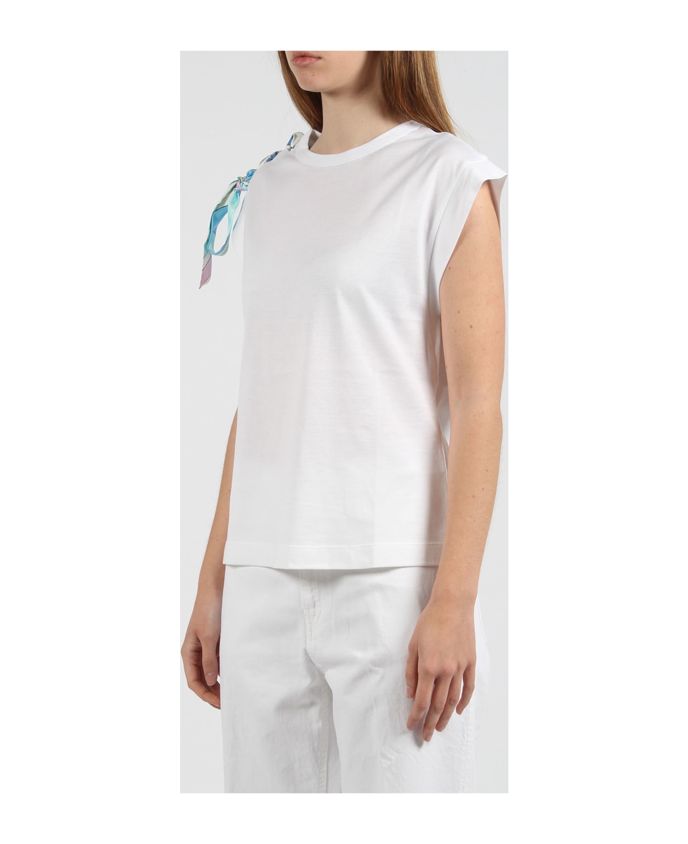 Pucci Marmo-print Cotton T-shirt - White
